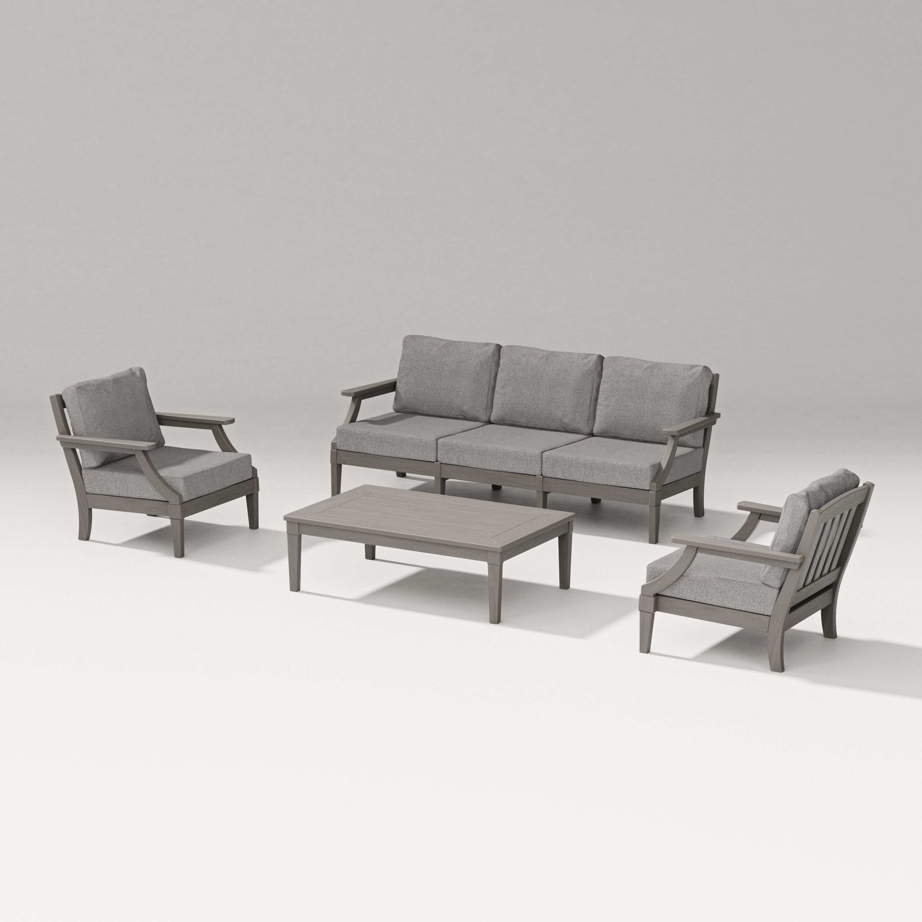 Estate 4-Piece Lounge Sofa Set in Driftwood / Grey Mist