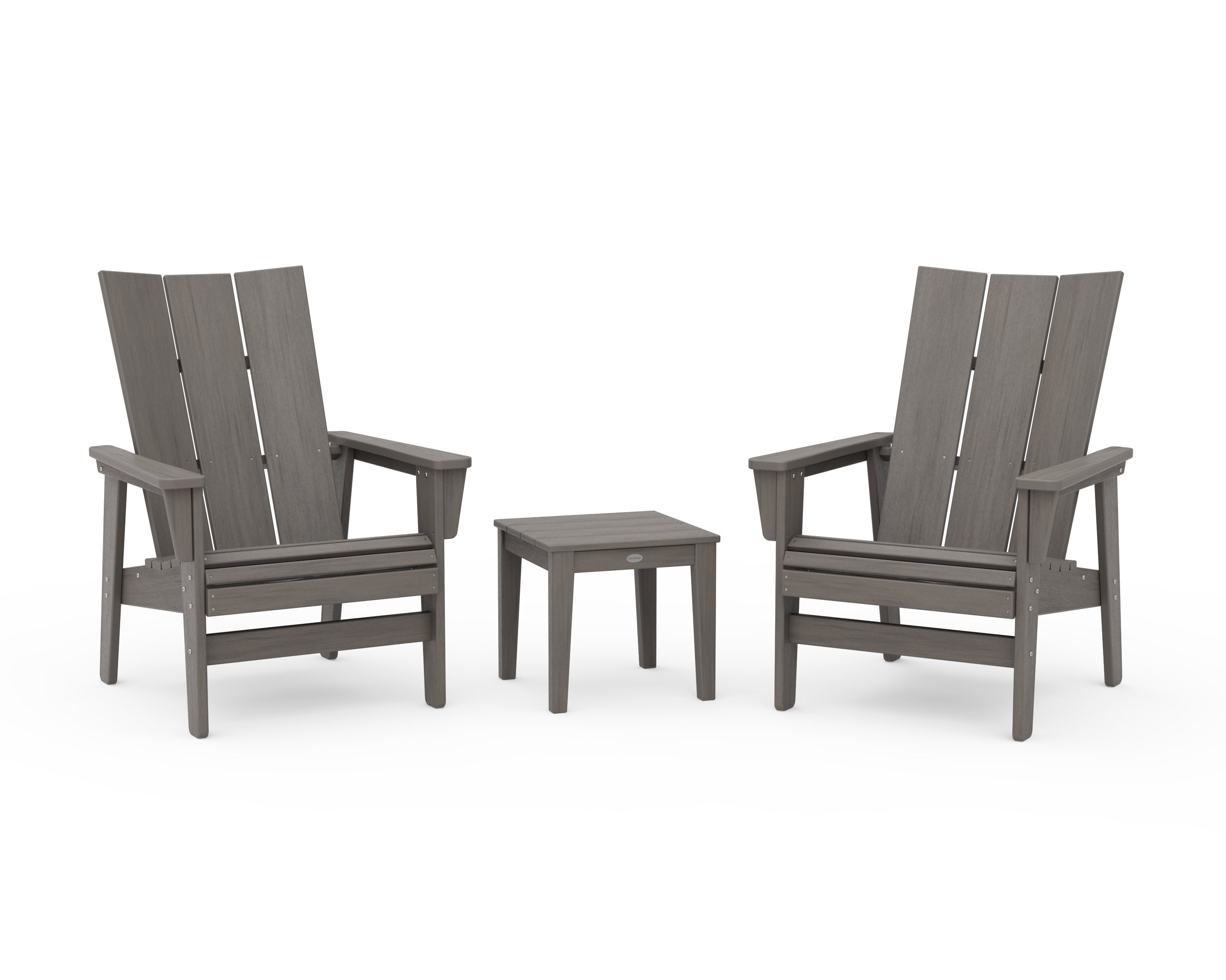 3-Piece Modern Grand Upright Adirondack Set in Driftwood