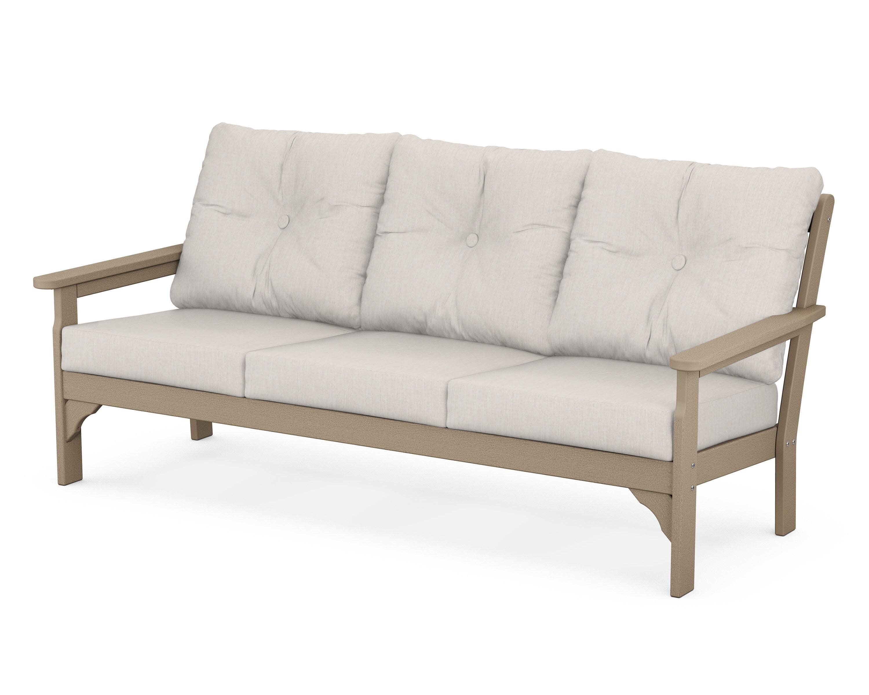 Vineyard Deep Seating Sofa in Vintage Sahara / Cast Ash