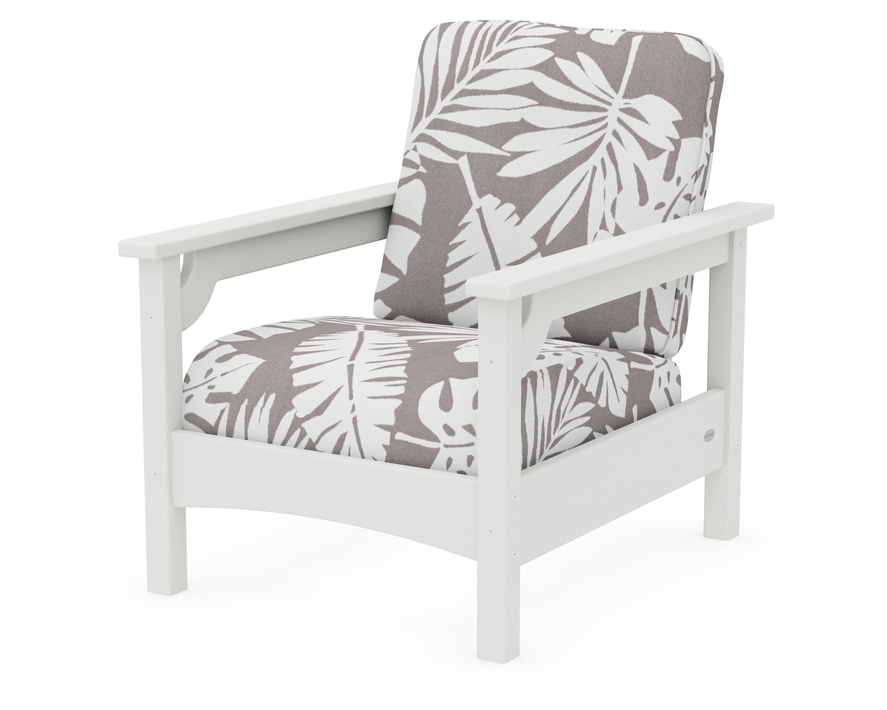Club Chair in Vintage White / Leaf Grey Mist