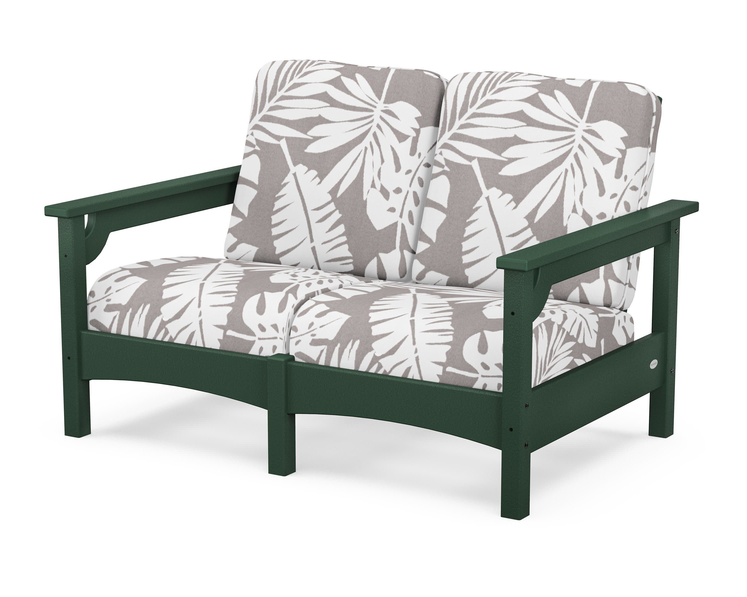 Club Loveseat in Green / Leaf Grey Mist