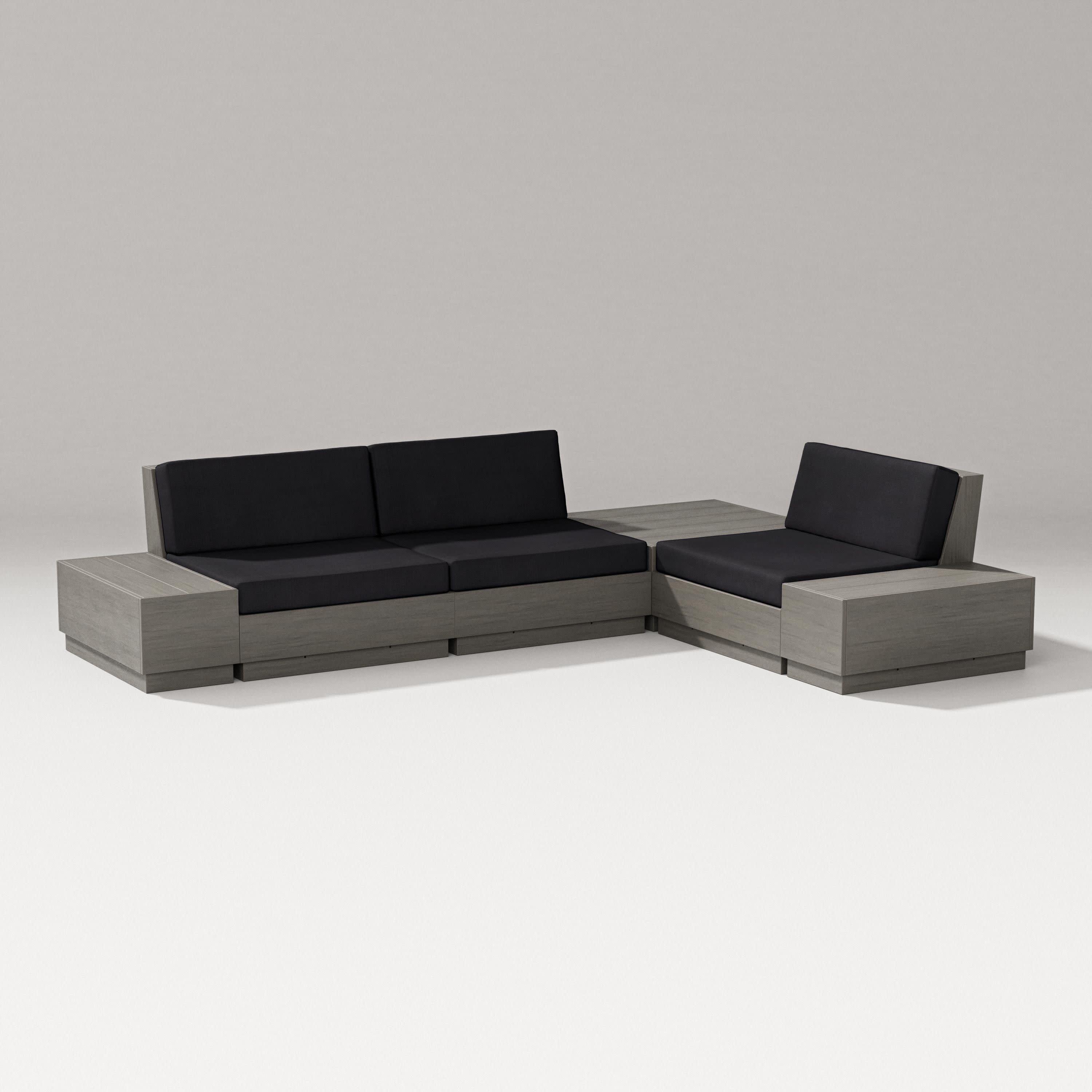 Elevate 6-Piece Corner Sectional in Driftwood / Midnight Linen