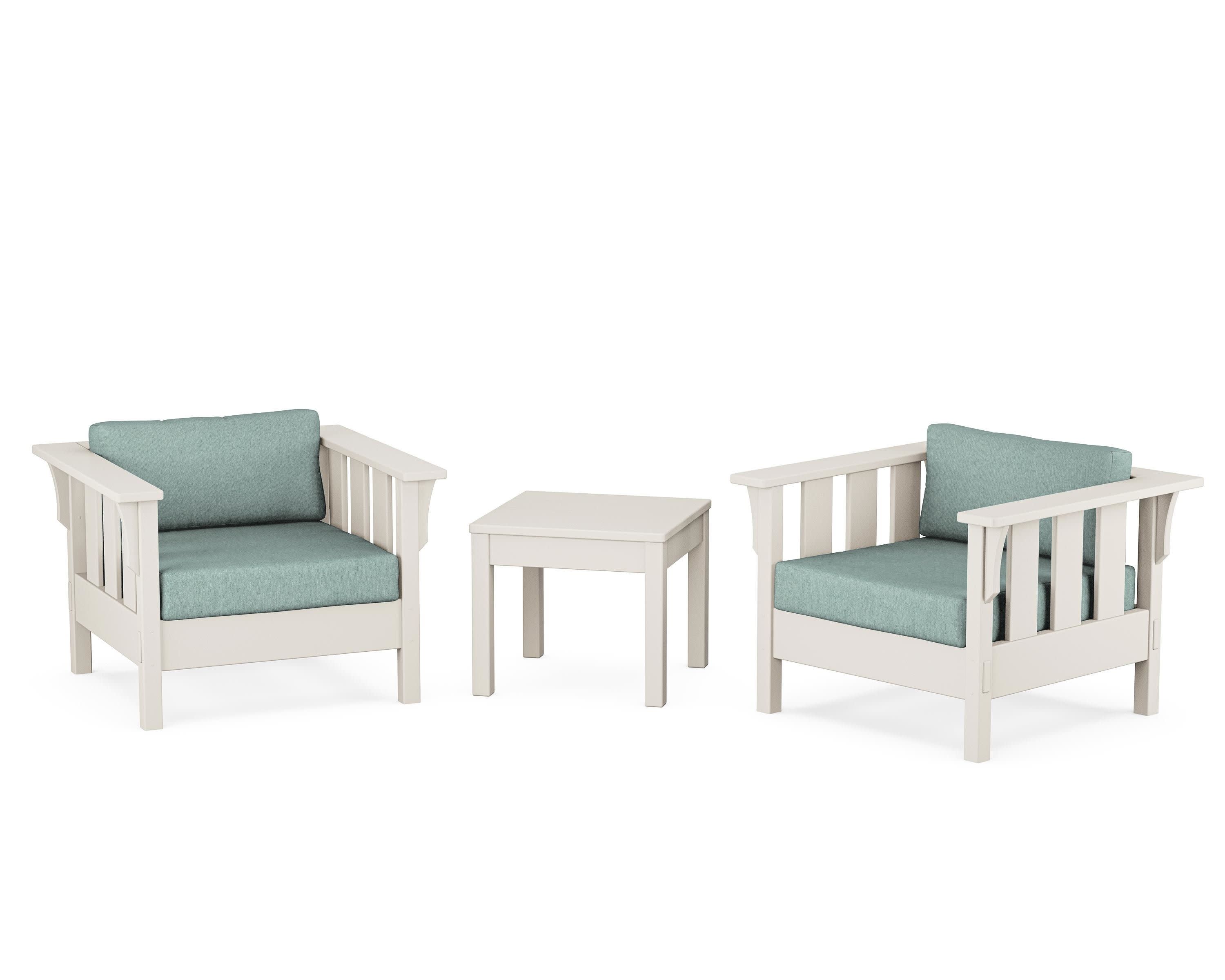 Acadia 3-Piece Deep Seating Set in Sand / Glacier Spa