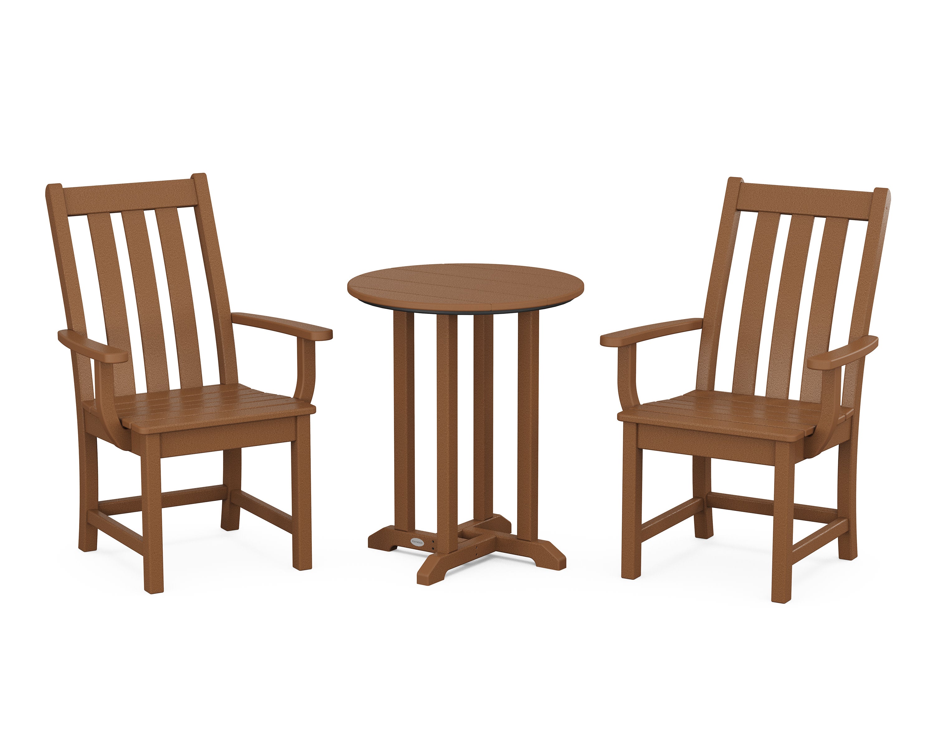 Vineyard 3-Piece Round Bistro Dining Set in Teak