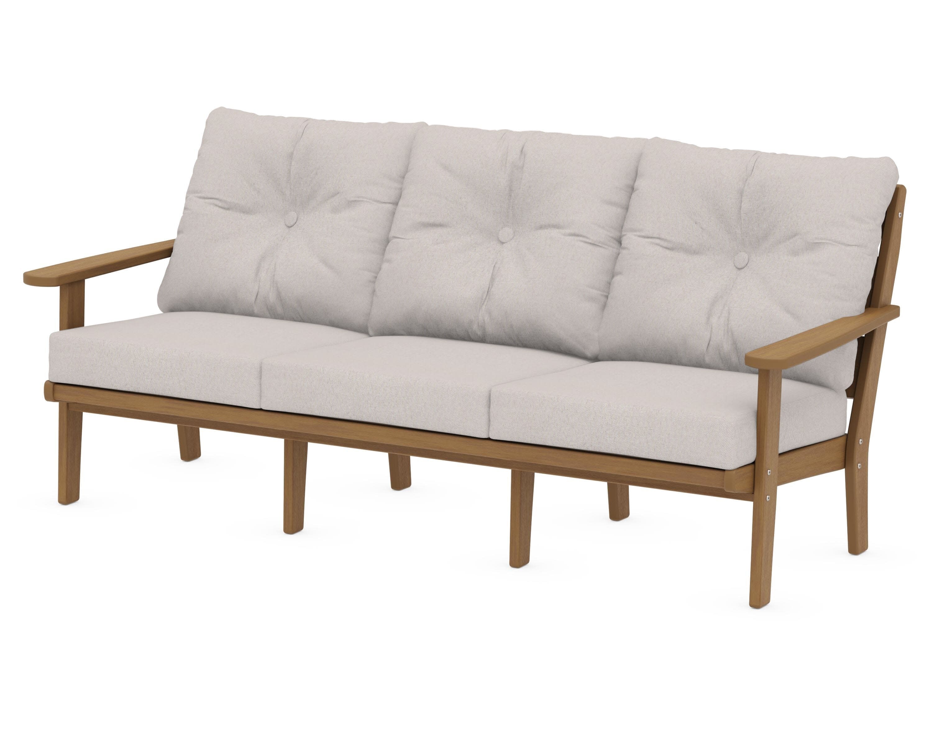 Lakeside Deep Seating Sofa in Natural / Dune Burlap