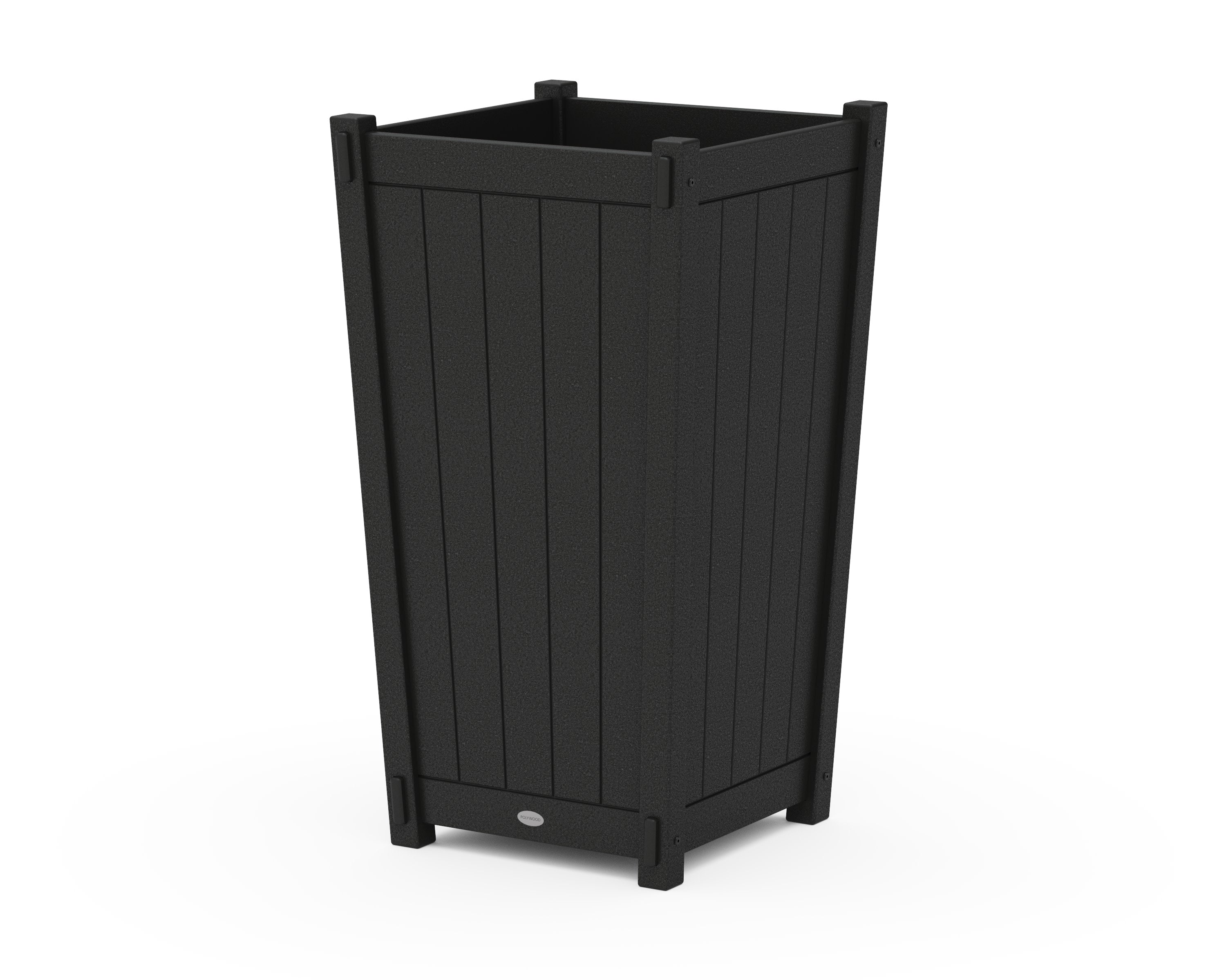Vineyard Large Tapered Square Tall Planter Box in Black