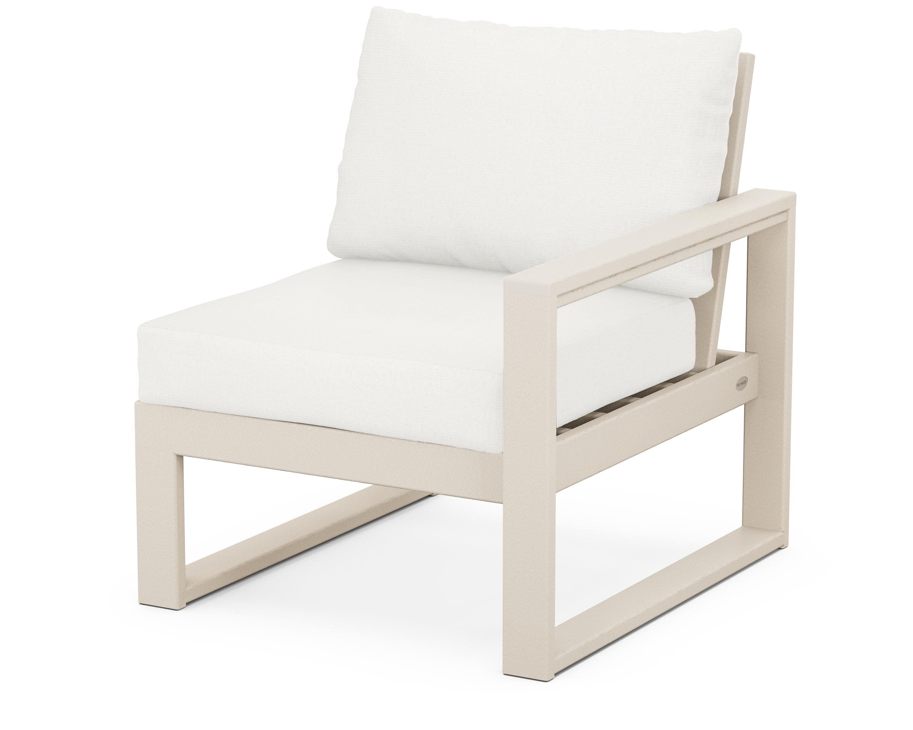 EDGE Modular Right Arm Chair in Sand / Natural Linen