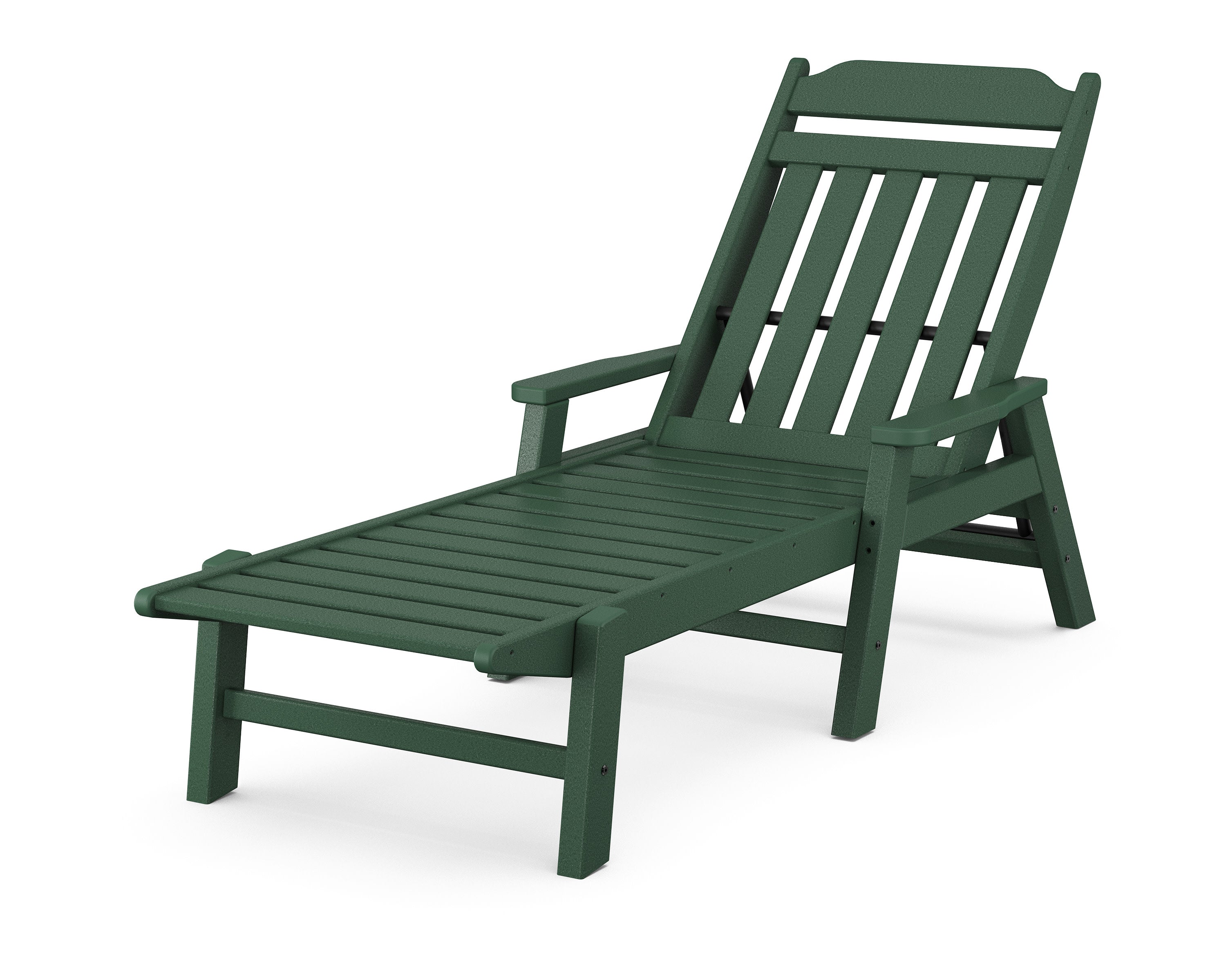 Cottage Chaise with Arms in Green