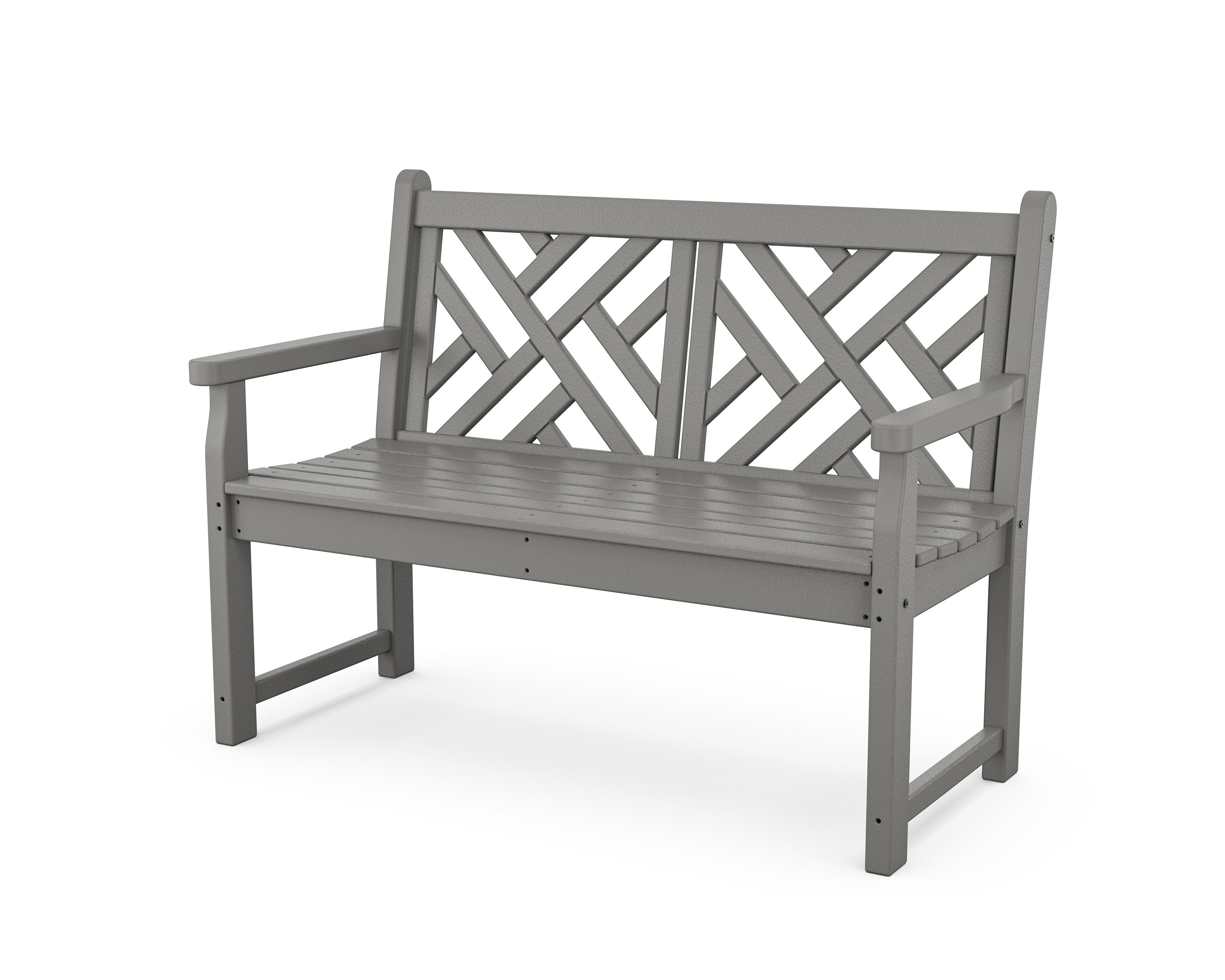 Chippendale 48" Bench in Slate Grey