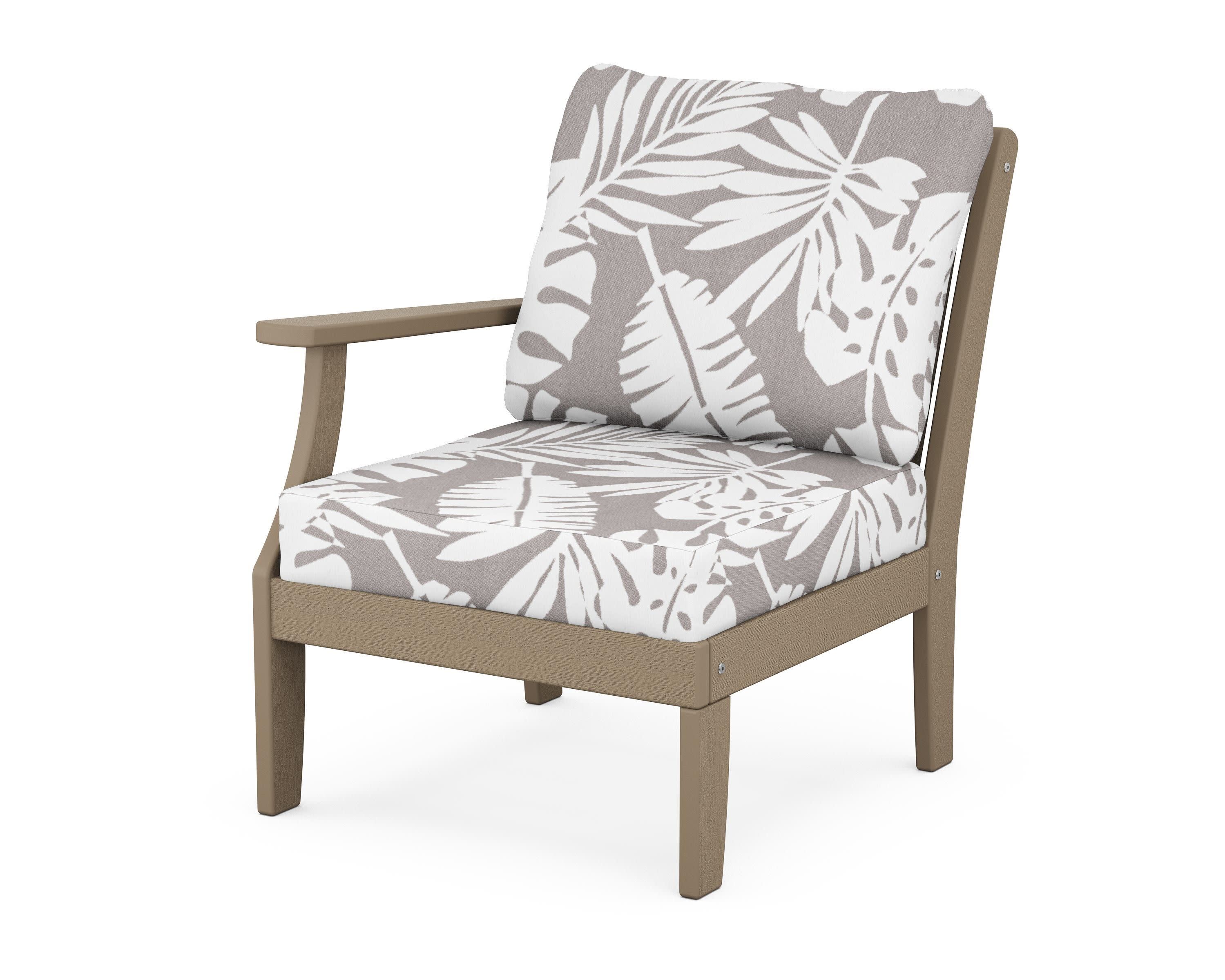 Braxton Modular Left Arm Chair in Vintage Sahara / Leaf Grey Mist