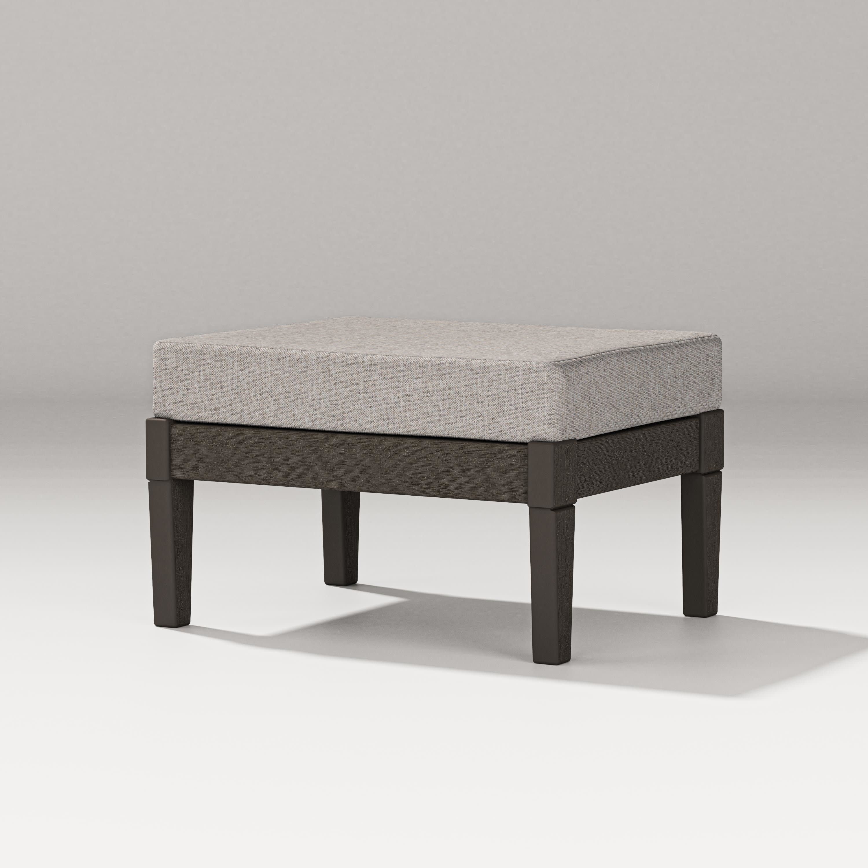 Estate Lounge Ottoman in Vintage Coffee / Weathered Tweed