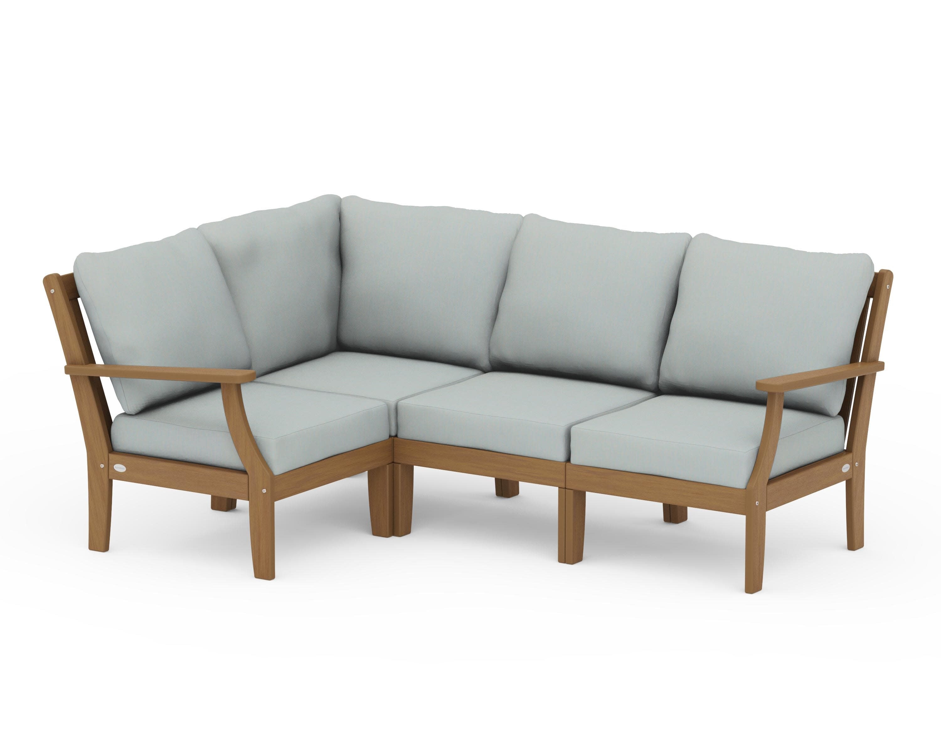 Braxton Modular 4-Piece Deep Seating Set in Natural / Spa