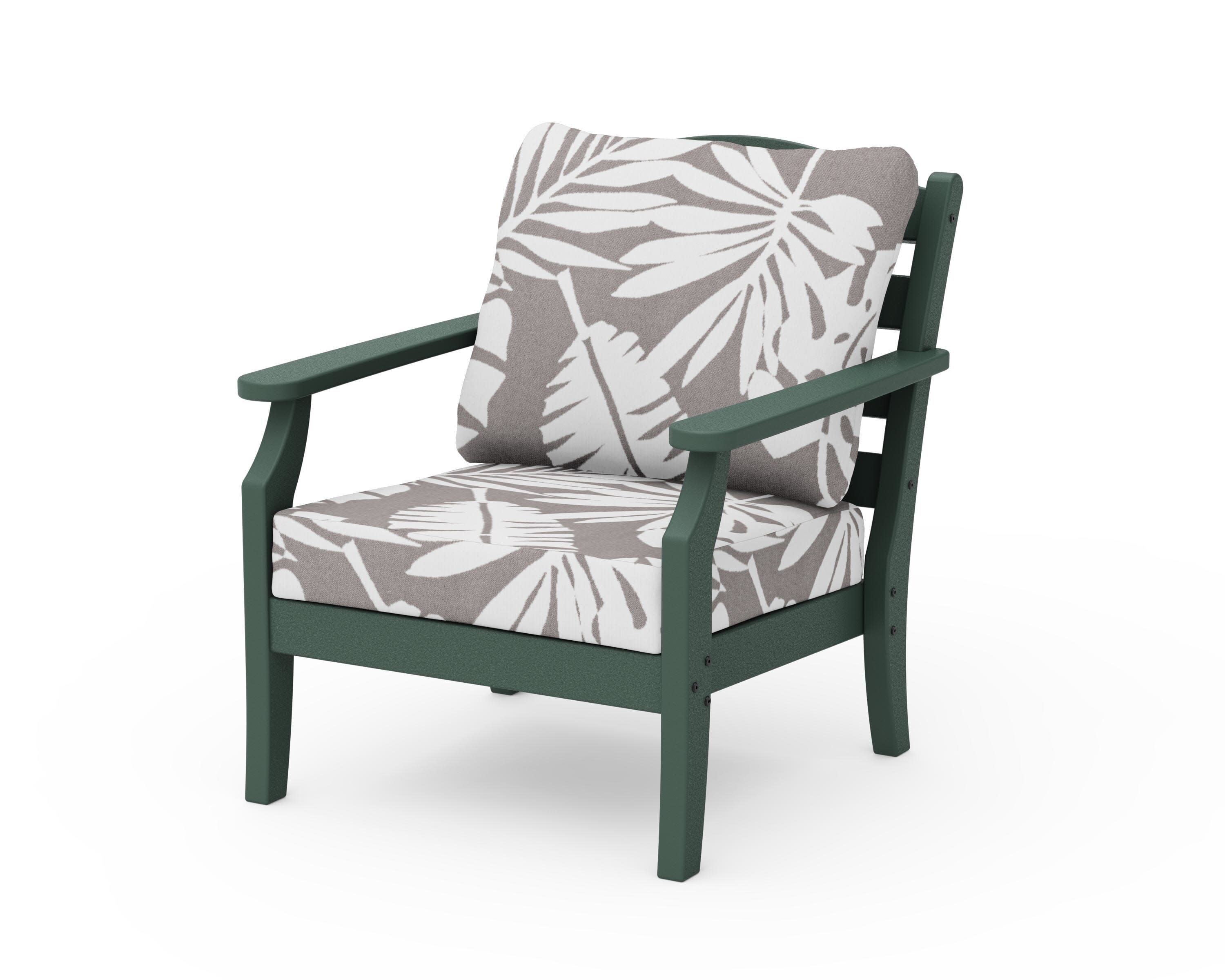Savannah Deep Seating Chair in Green / Leaf Grey Mist