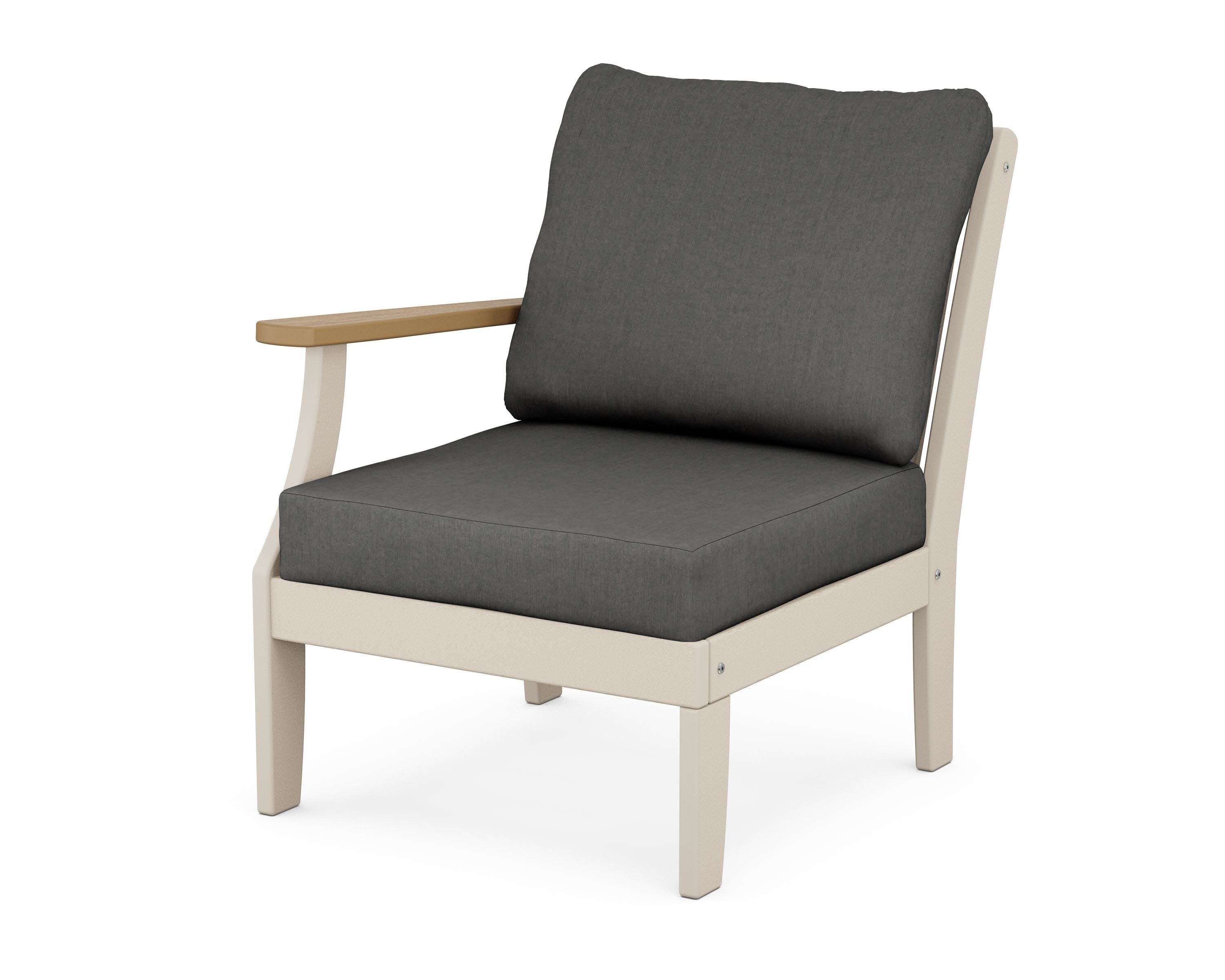 Braxton Modular Left Arm Chair in Sand / Natural / Spectrum Carbon