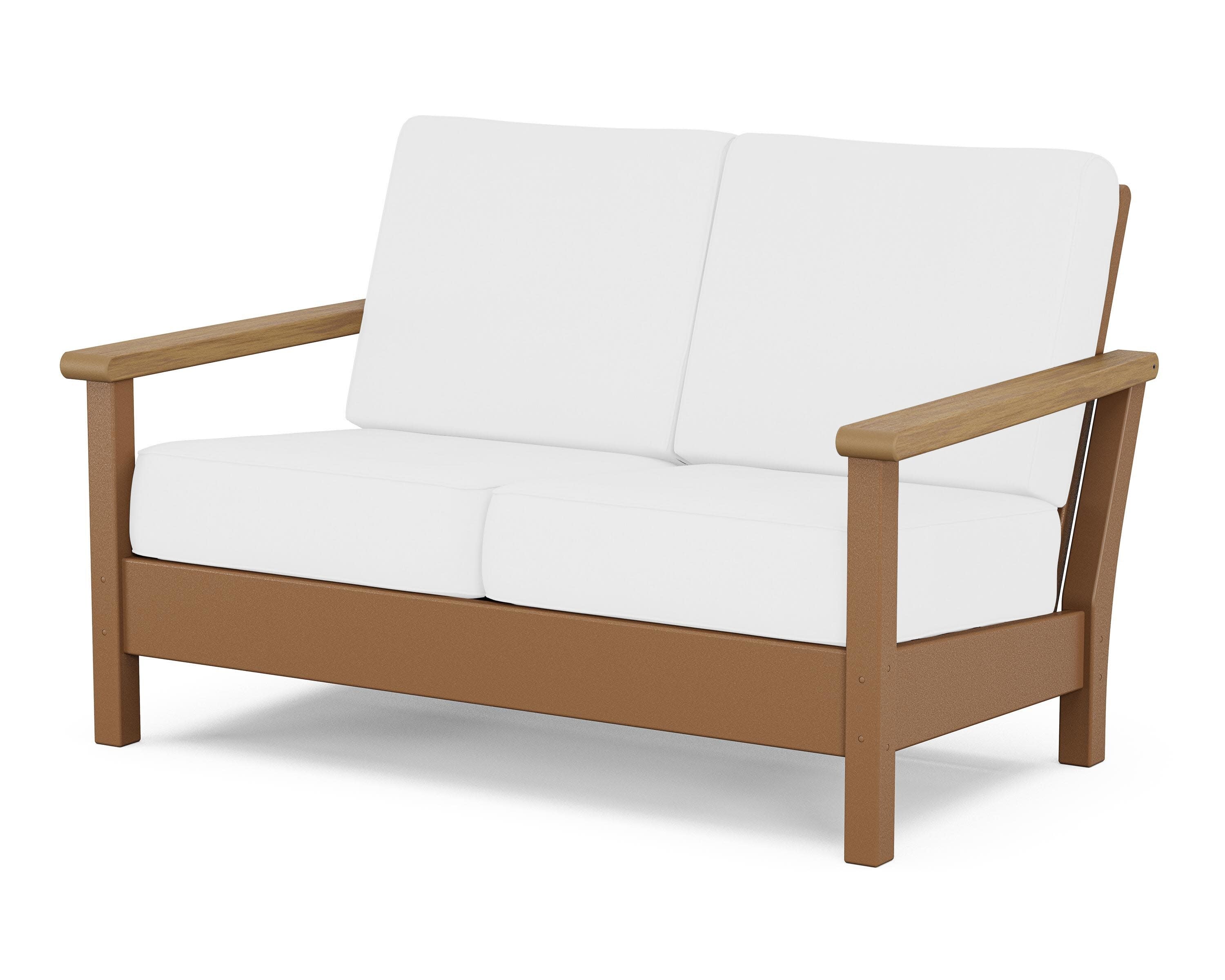 Harbour Deep Seating Loveseat in Teak / Natural / Natural