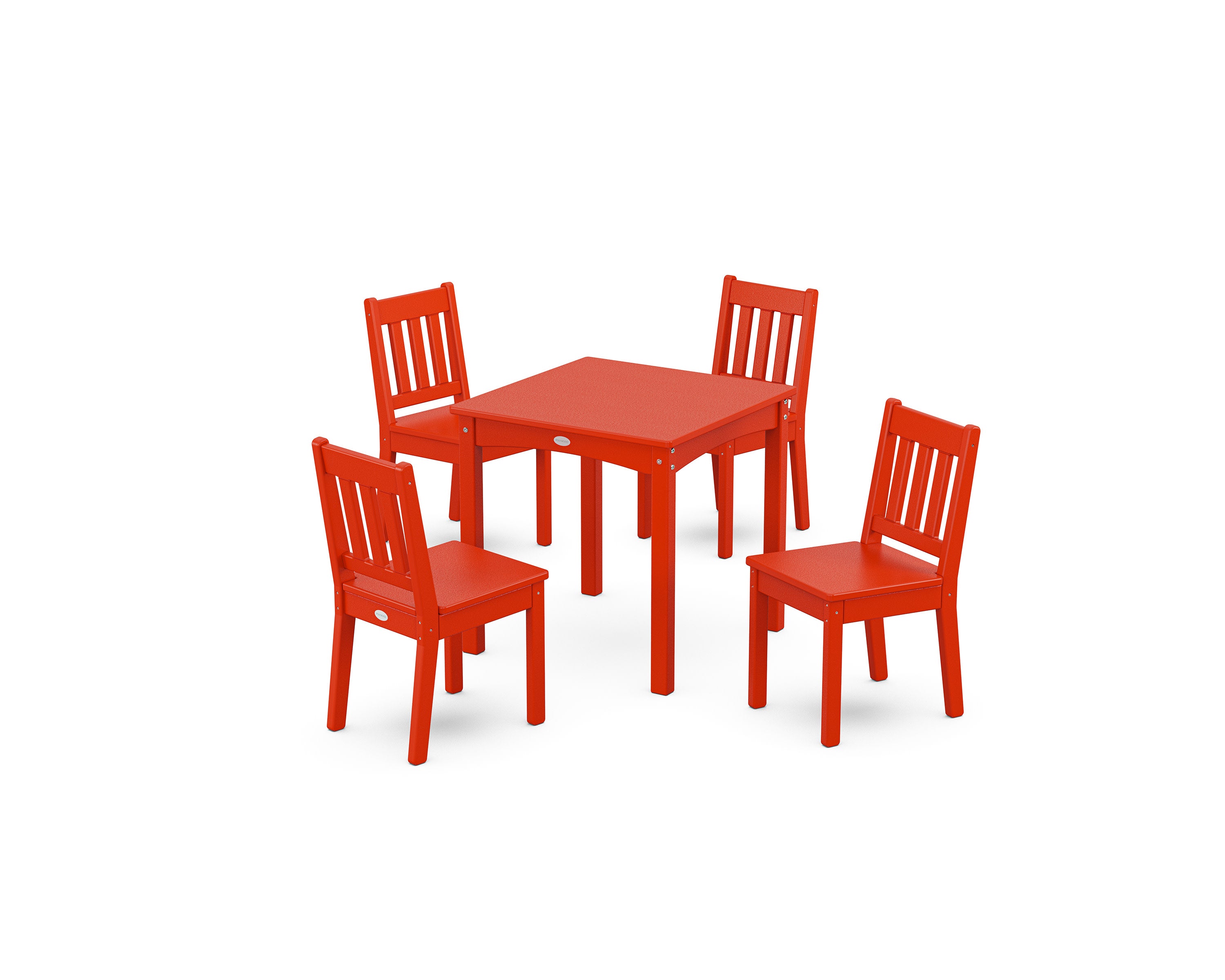 Vineyard Kids 5-Piece Dining Set in Sunset Red