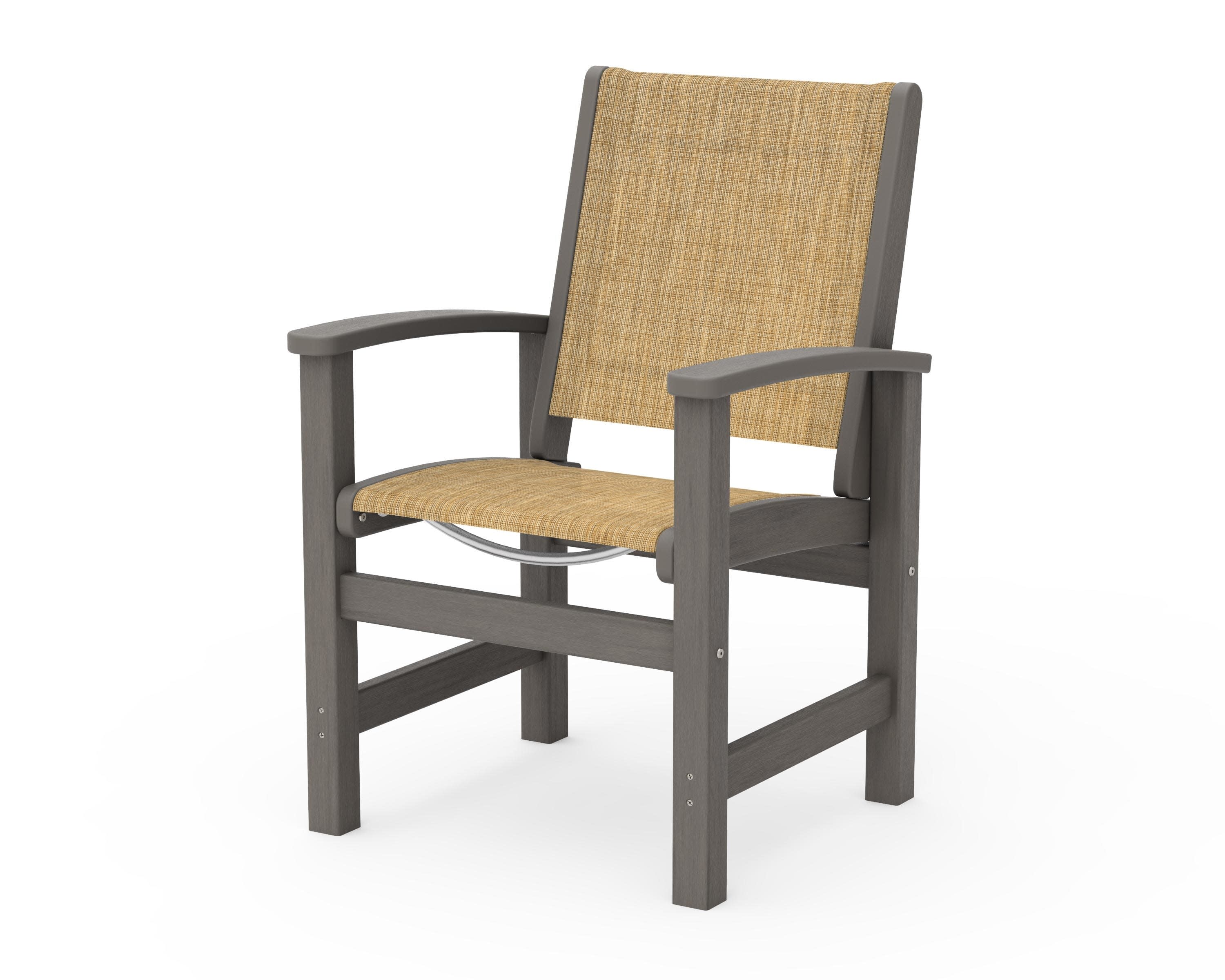 Coastal Dining Chair in Driftwood / Burlap Sling