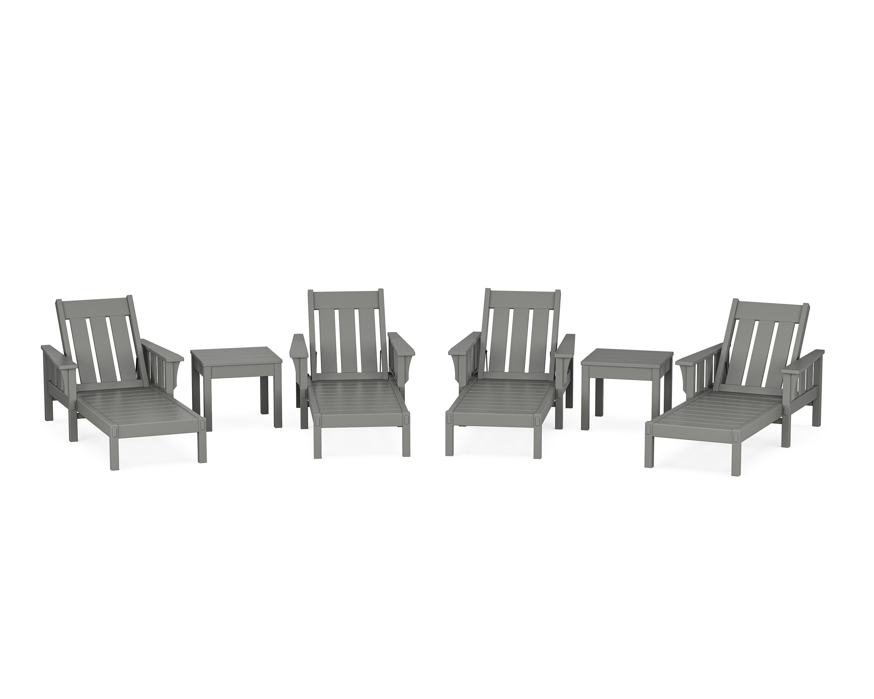 Acadia 6-Piece Chaise Set in Slate Grey