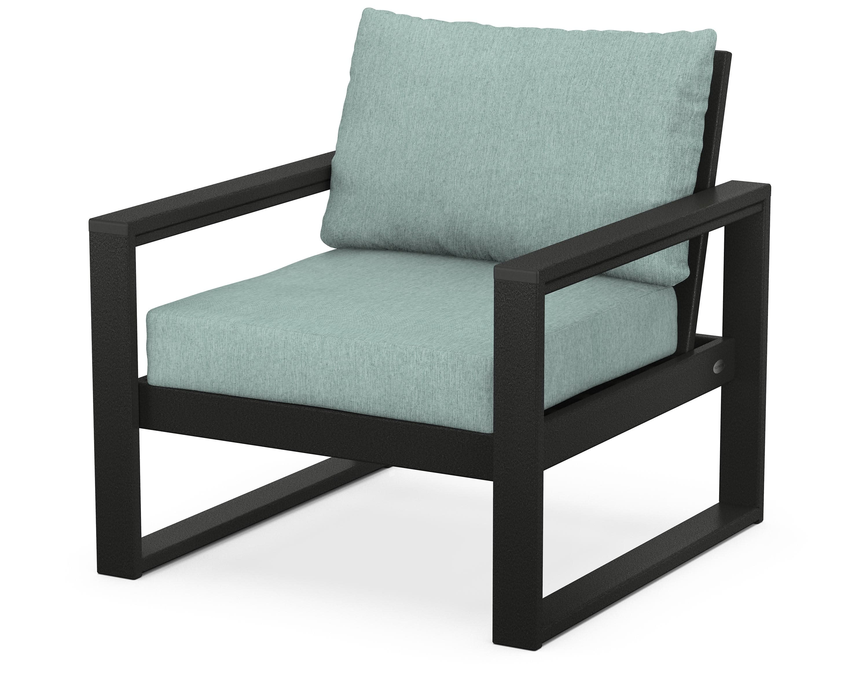 EDGE Club Chair in Black / Glacier Spa