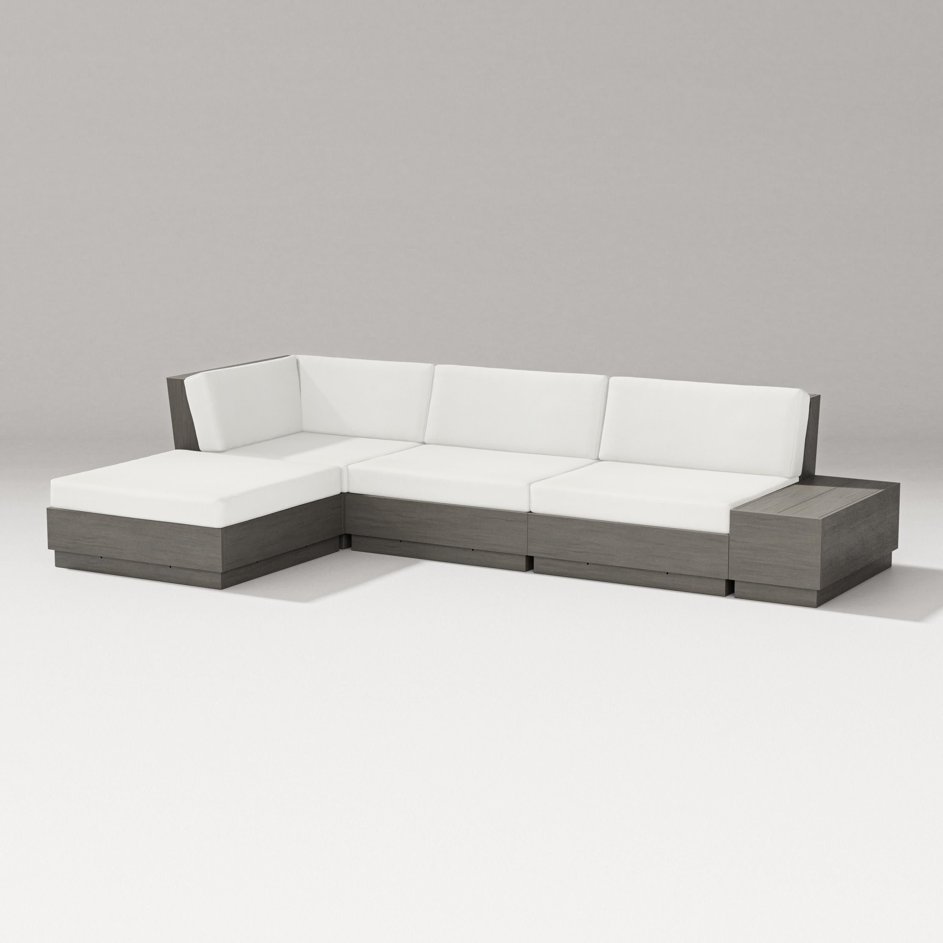 Elevate Chaise Sectional in Driftwood / Natural Linen