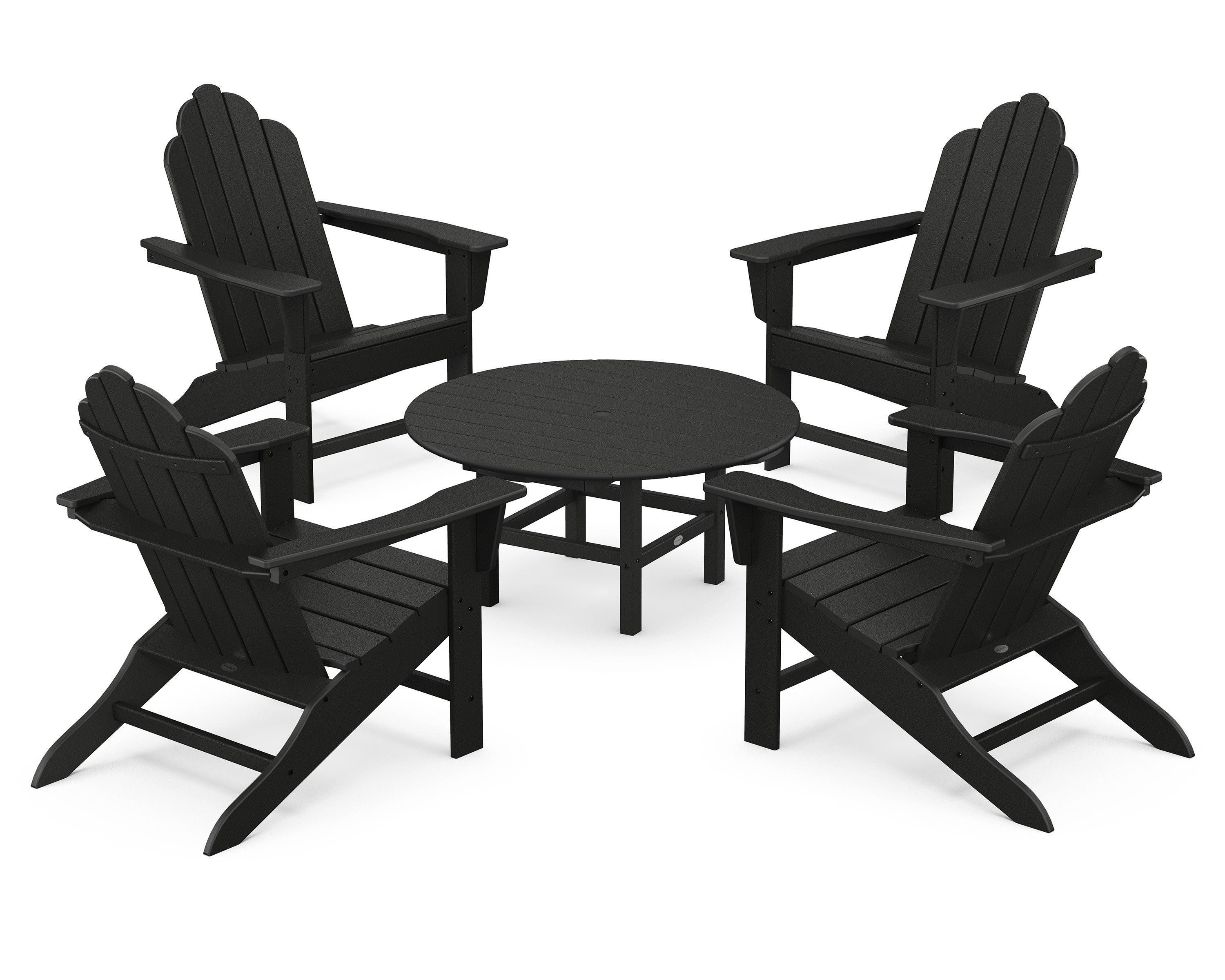 Long Island Adirondack 5-Piece Conversation Group in Black