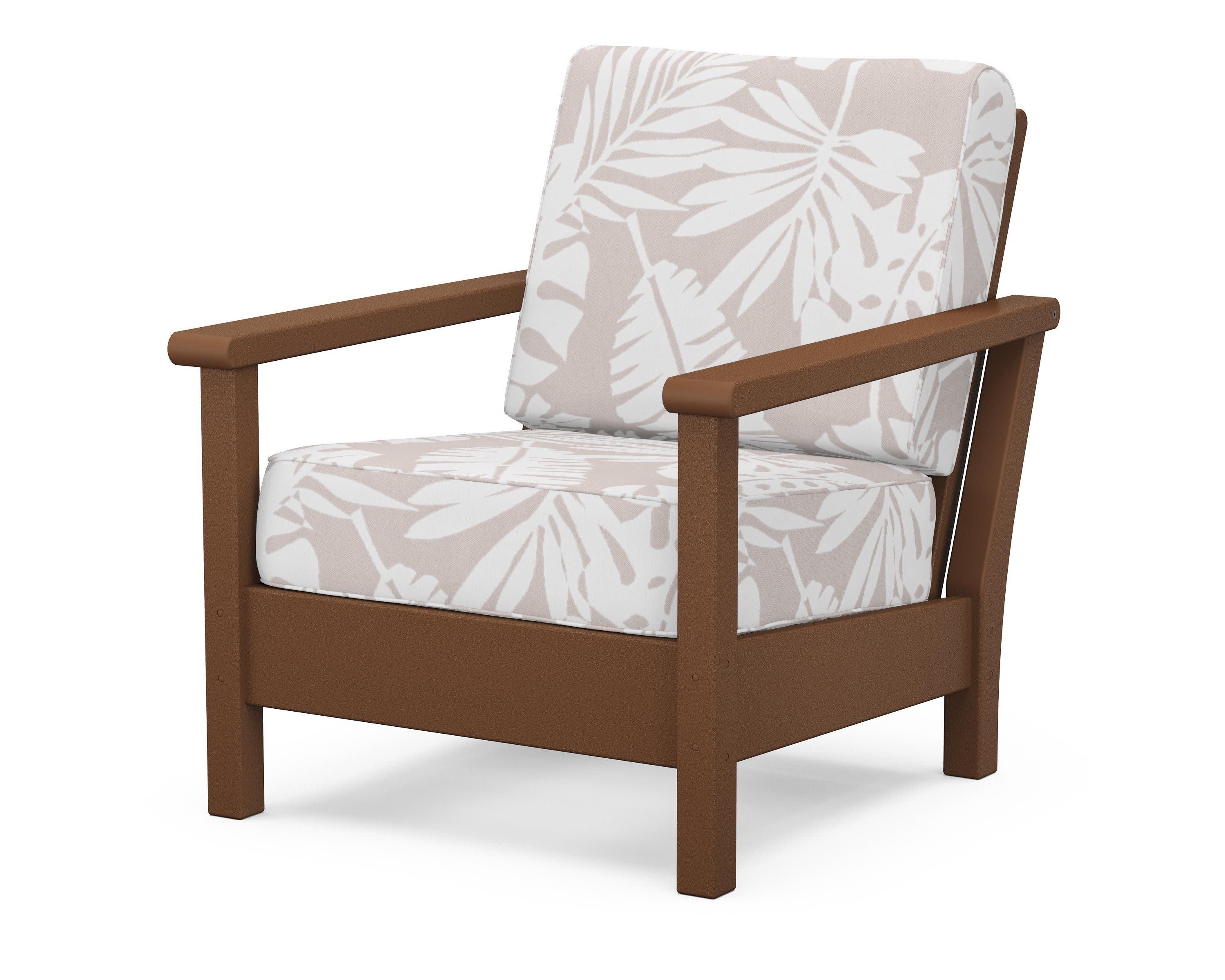 Harbour Deep Seating Chair in Teak / Leaf Dune Burlap