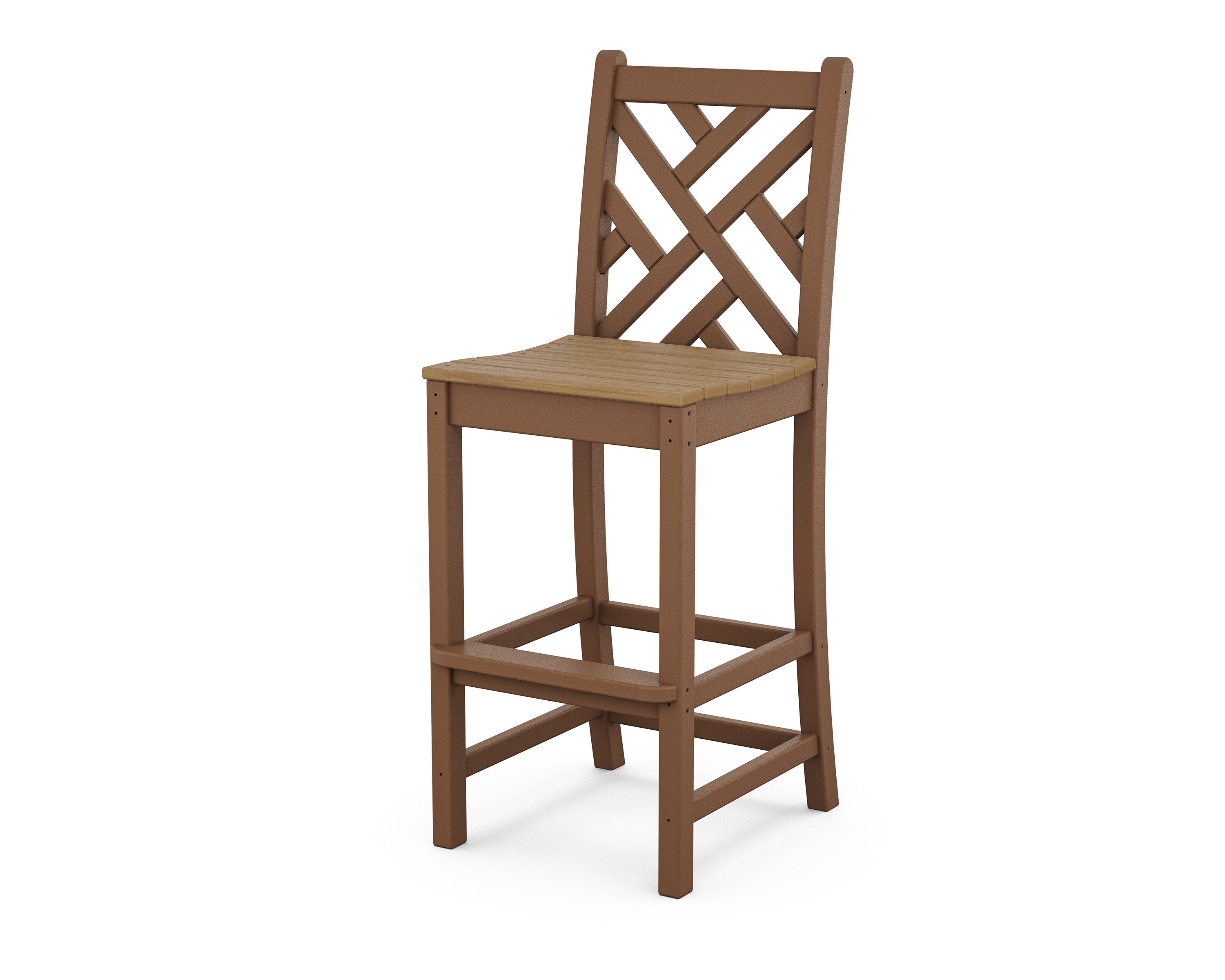 Chippendale Bar Side Chair in Teak / Natural