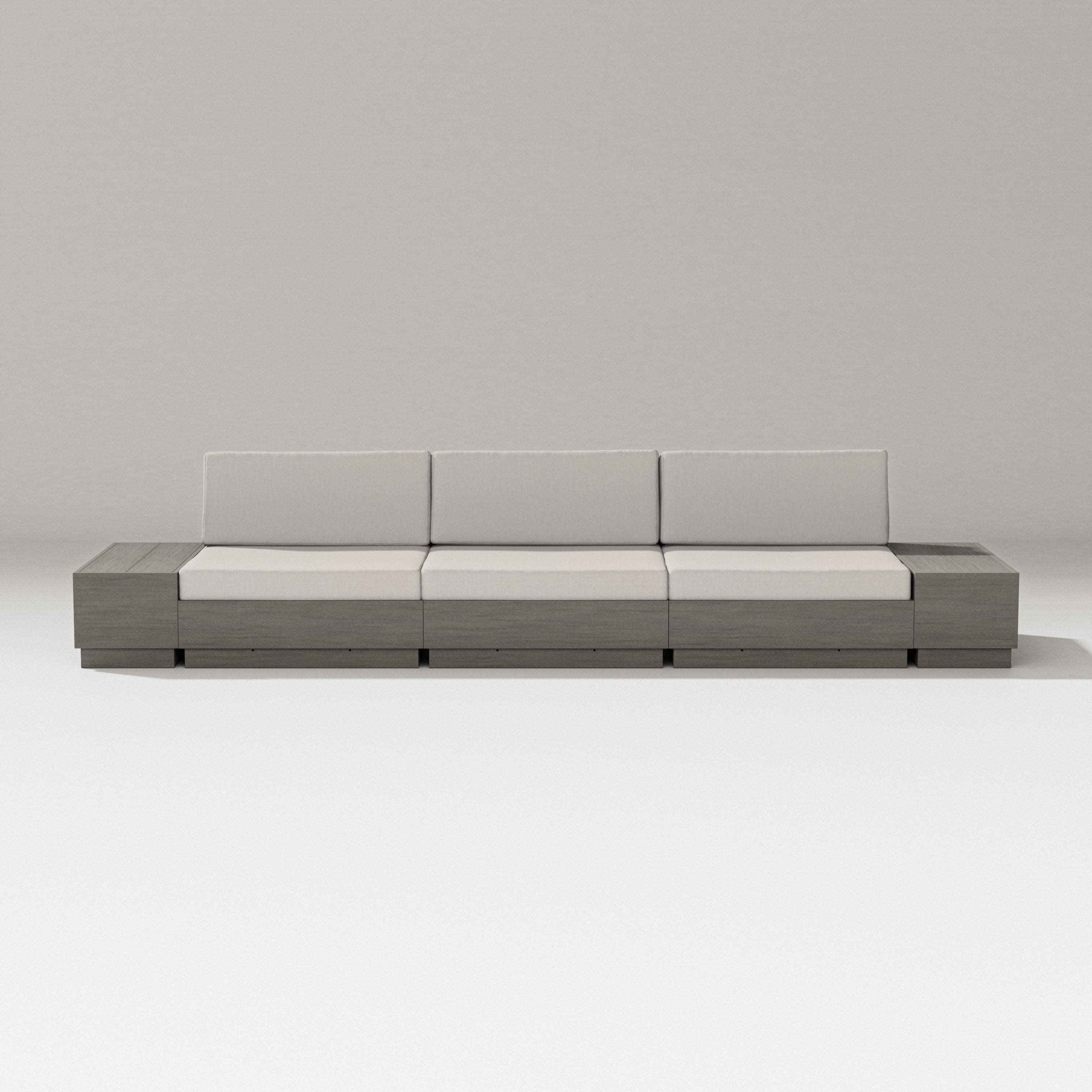 Elevate Straight Sectional in Driftwood / Cast Ash