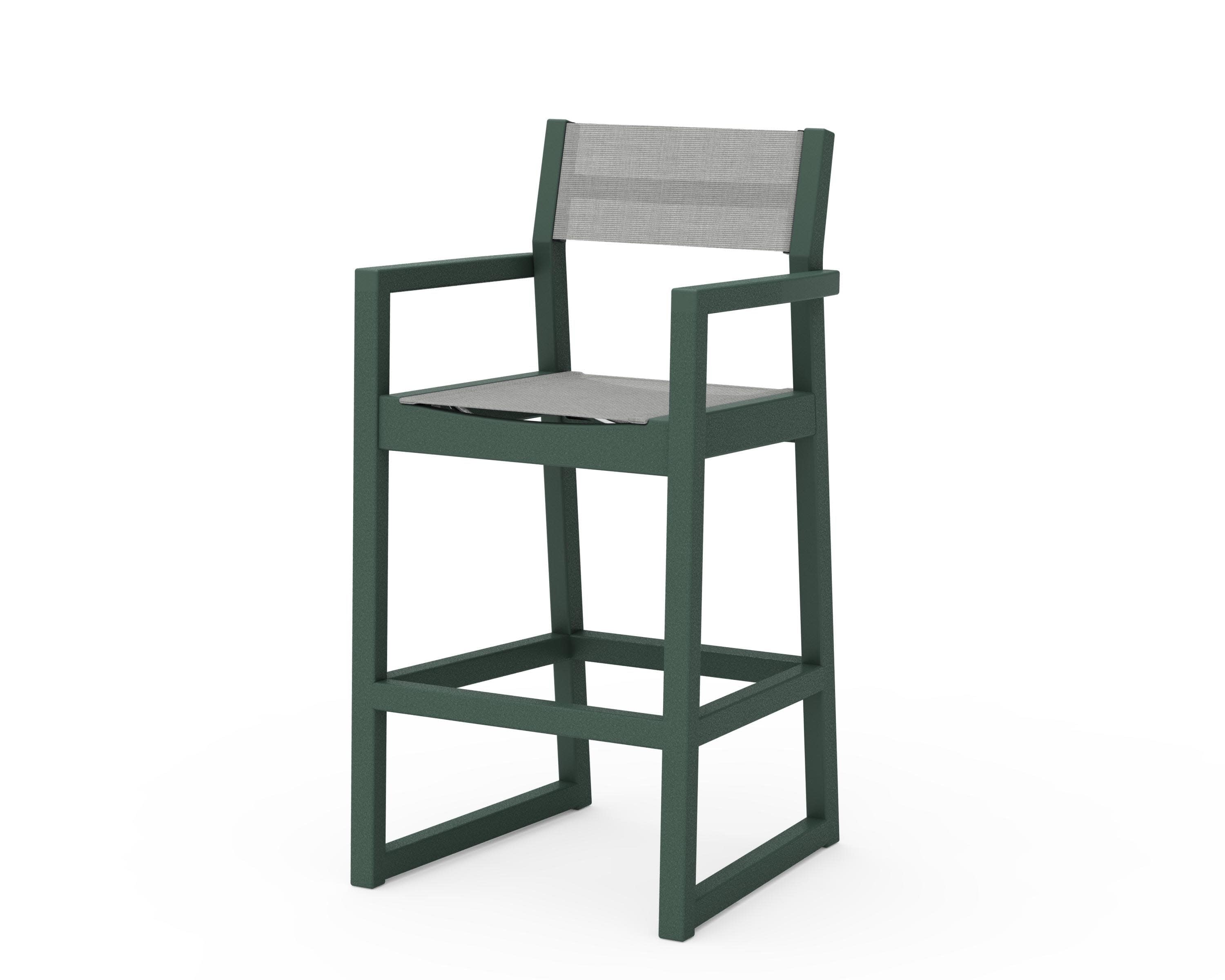 EDGE Sling Bar Arm Chair in Green / Metallic Sling