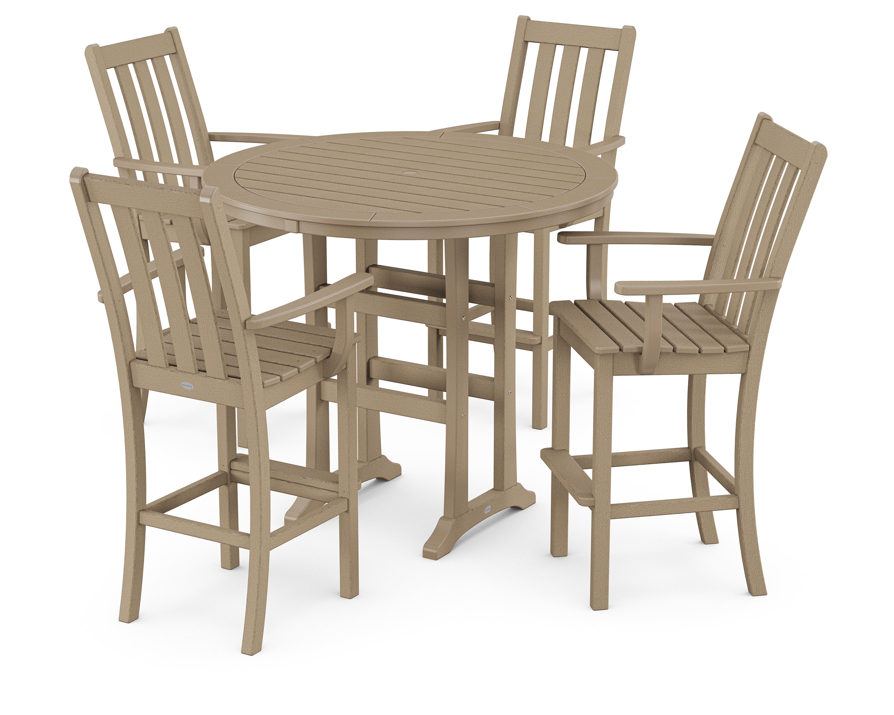 Vineyard 5-Piece Round Bar Set in Vintage Sahara