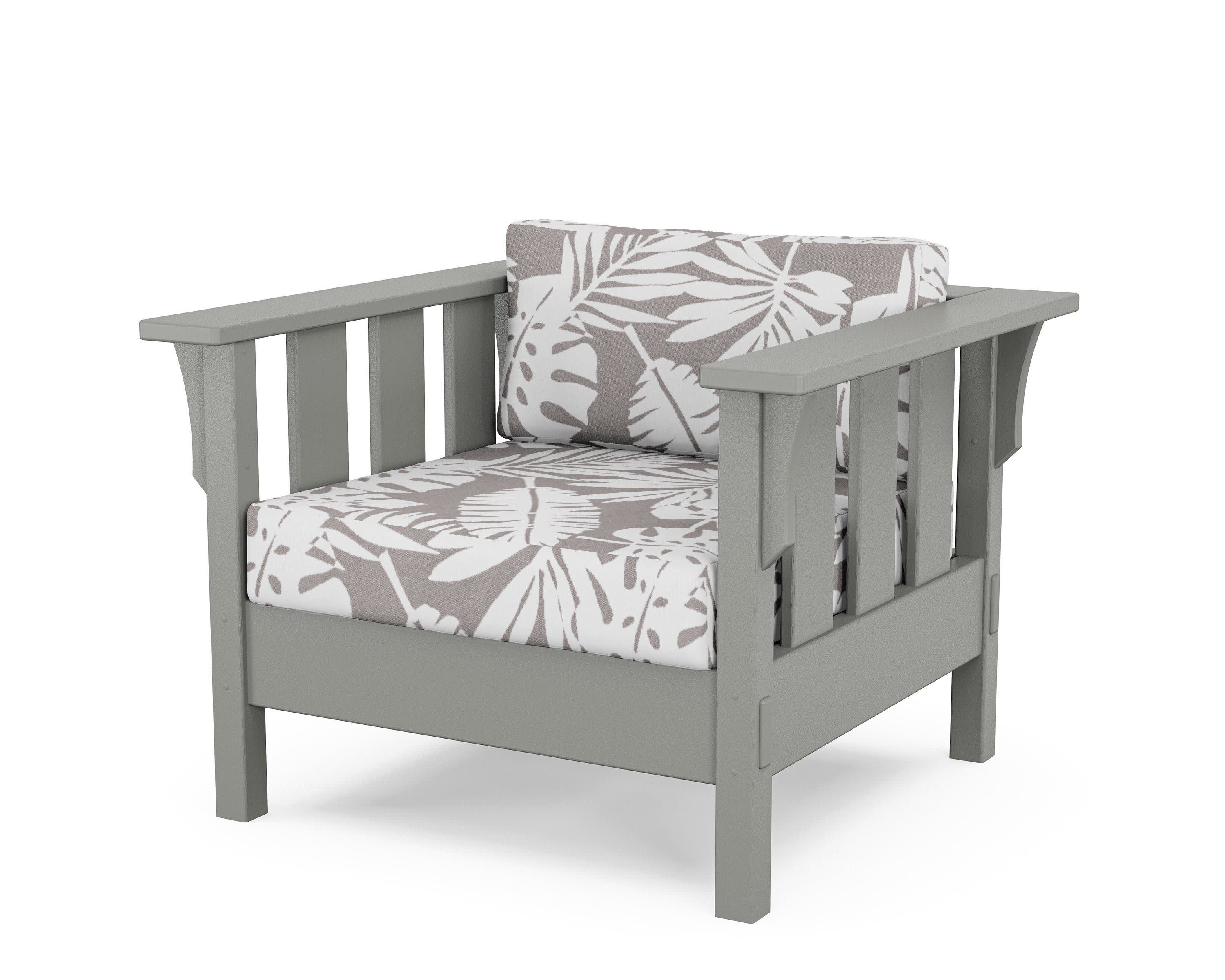 Acadia Deep Seating Chair in Slate Grey / Leaf Grey Mist