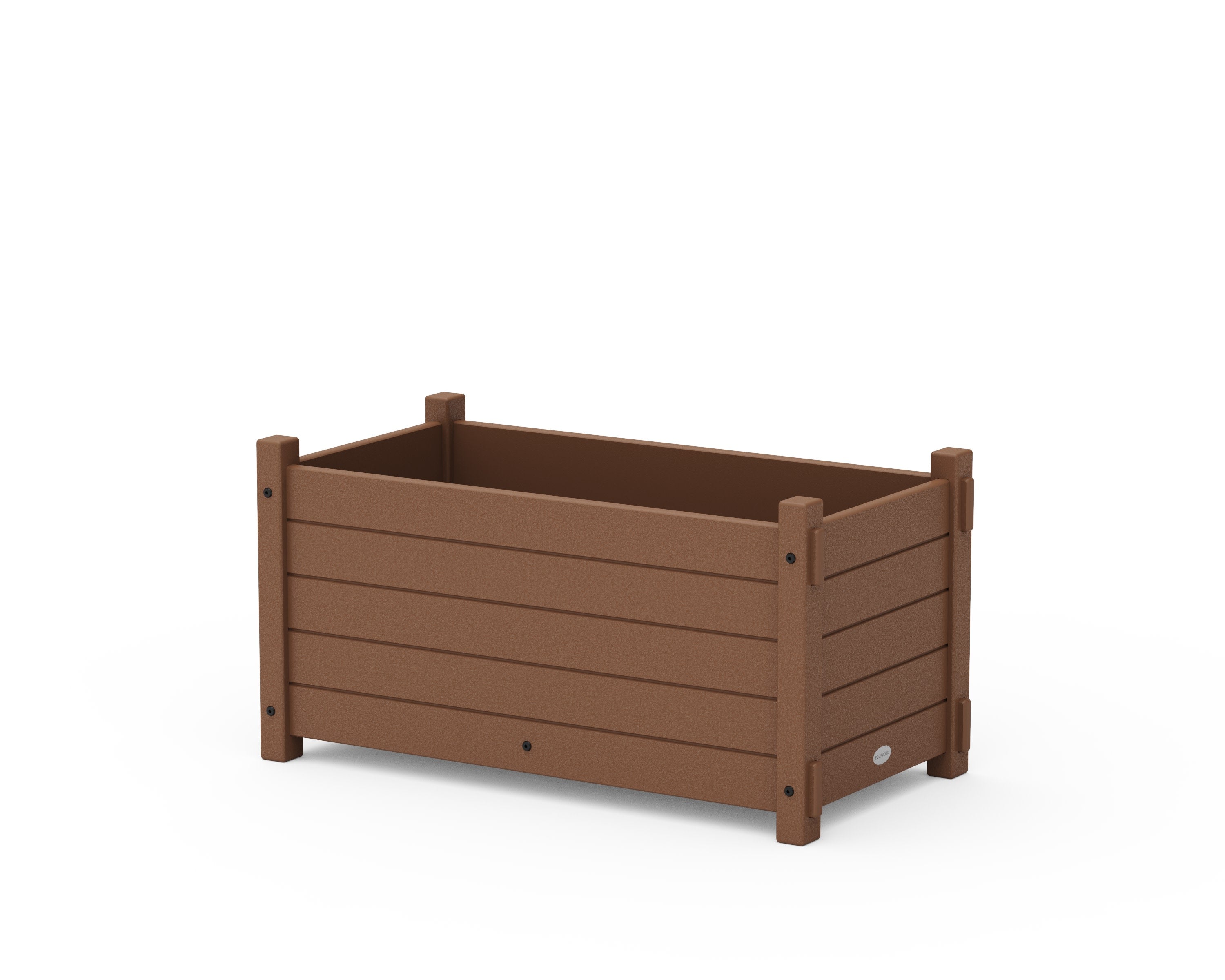Nautical Rectangle Double Planter Box in Teak