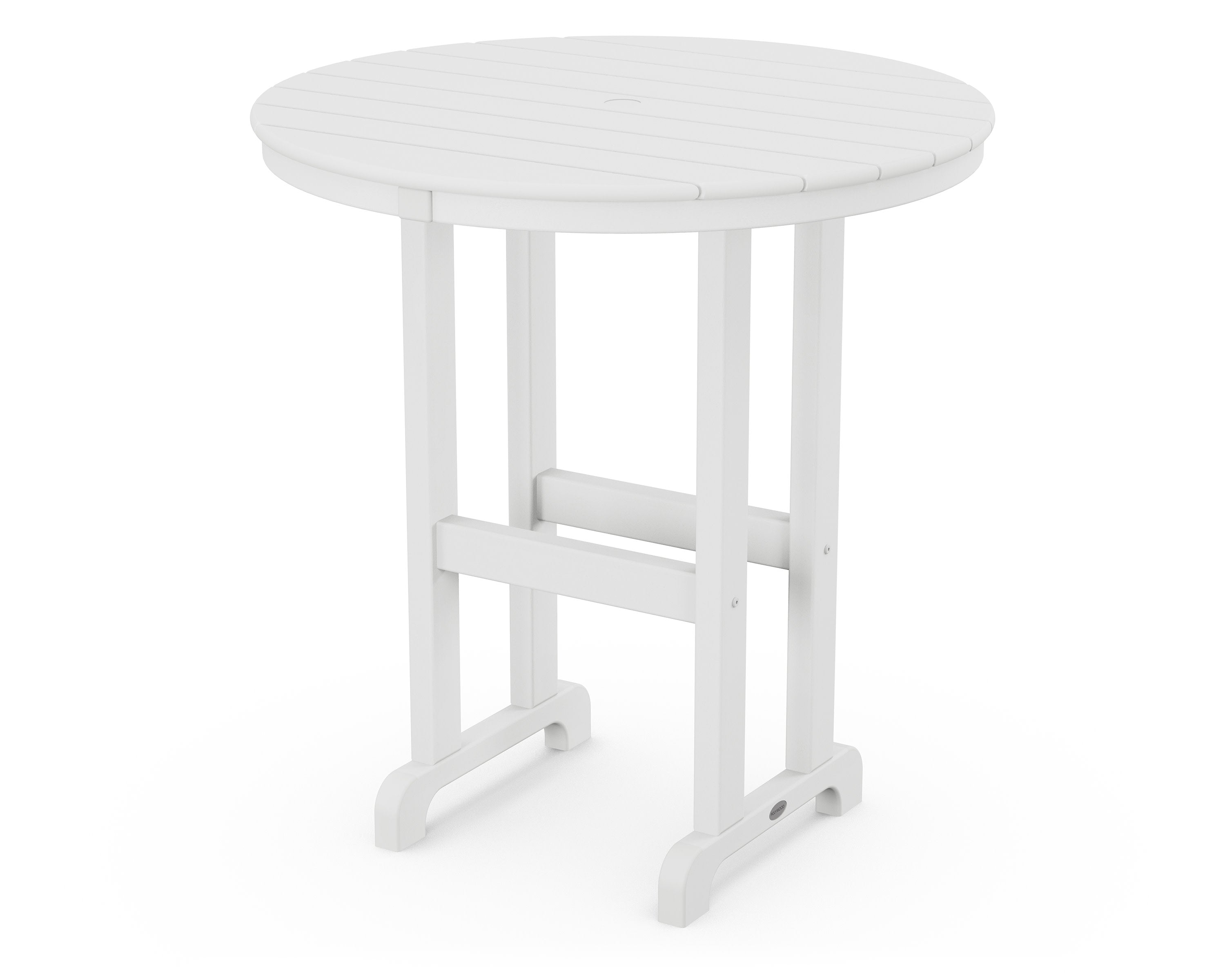 36" Round Farmhouse Counter Table in White