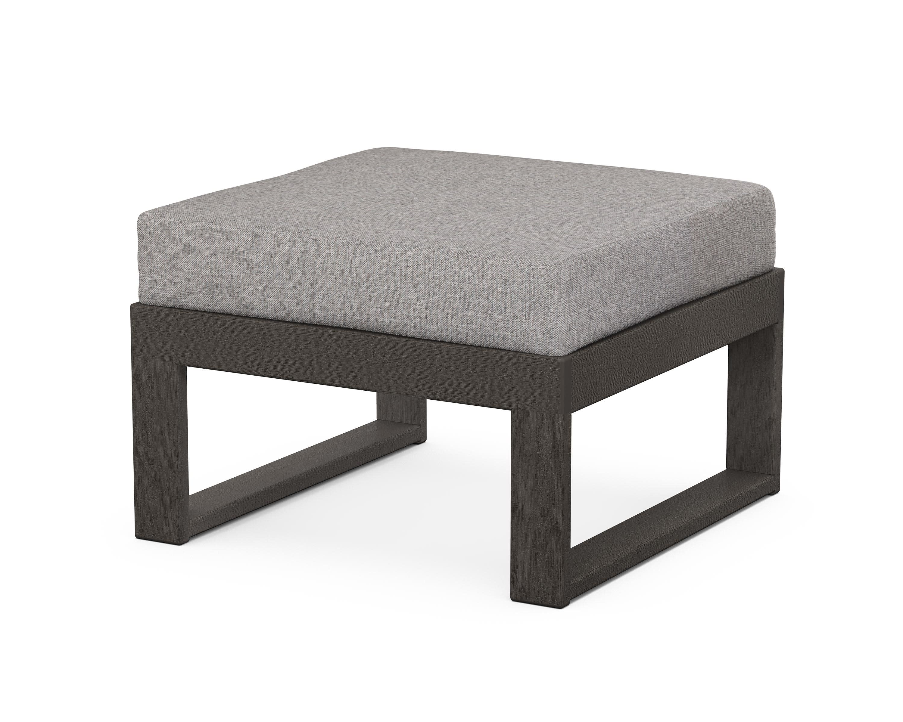 Modular Ottoman - Modern in Vintage Coffee / Grey Mist