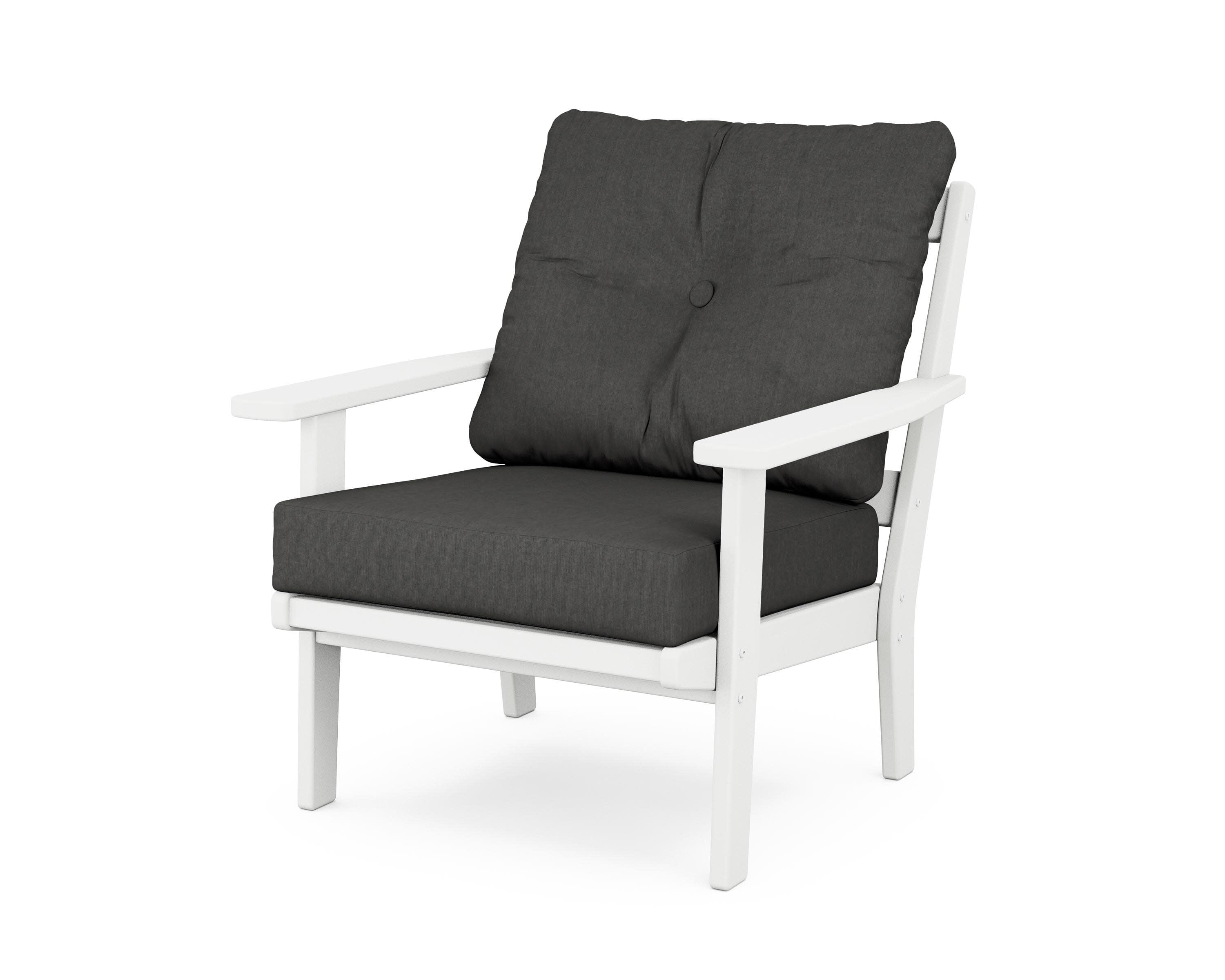 Prairie Deep Seating Chair in White / Spectrum Carbon