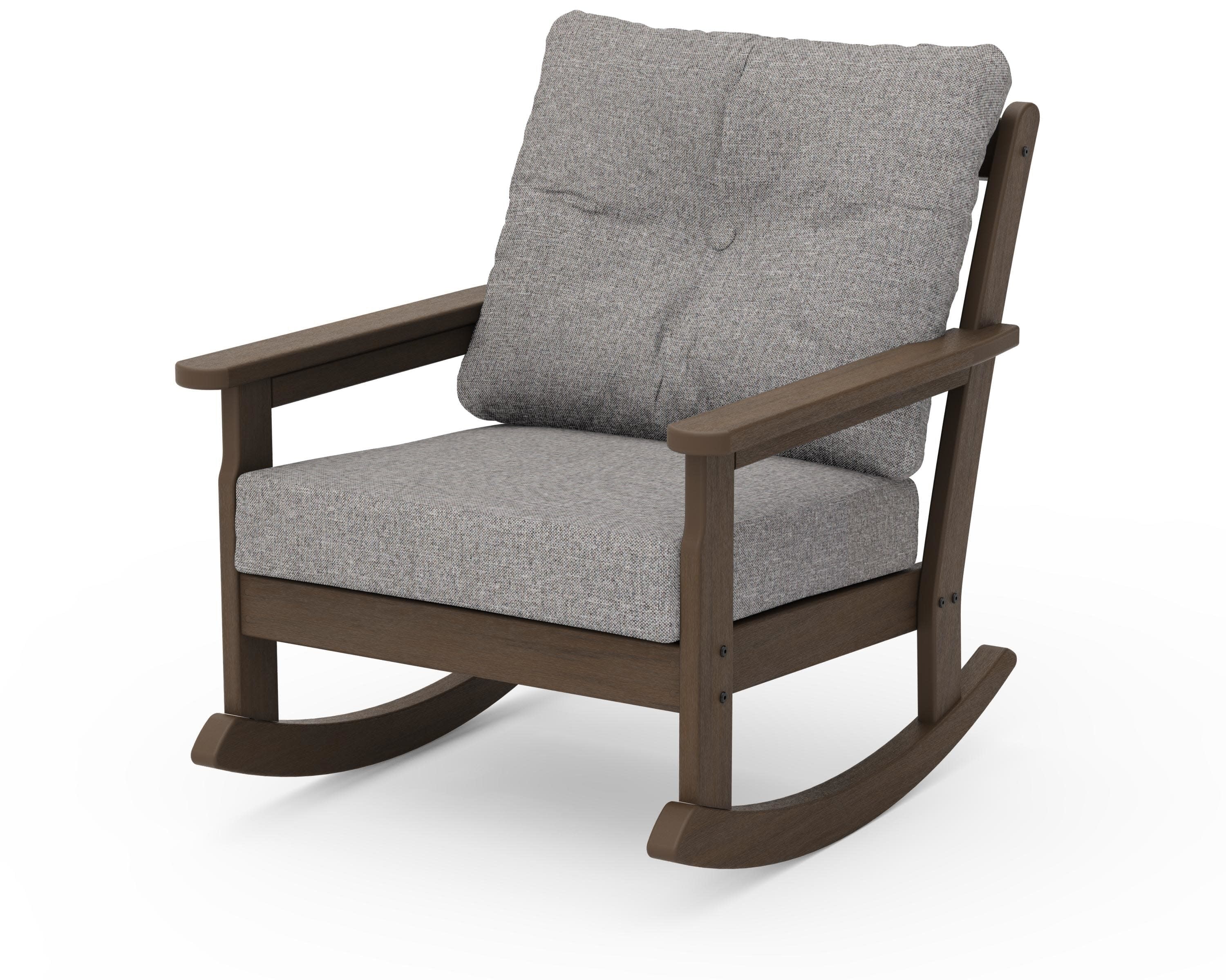 Vineyard Deep Seating Rocking Chair in Kona / Grey Mist
