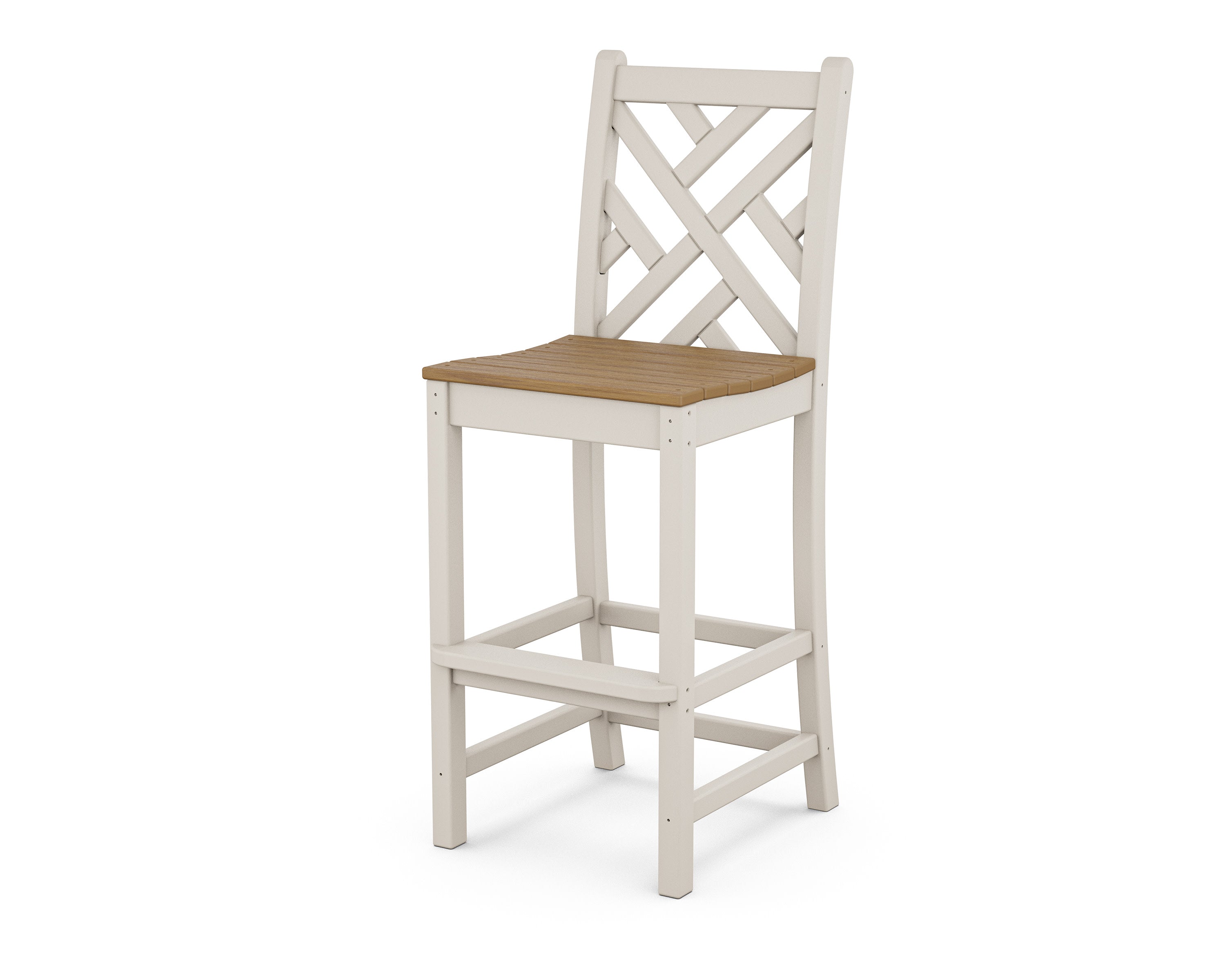 Chippendale Bar Side Chair in Sand / Natural