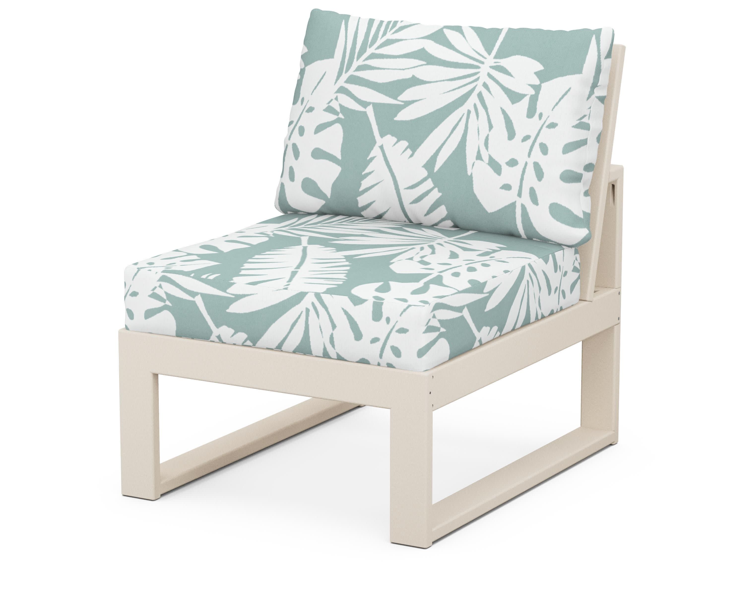 Modular Armless Chair in Sand / Leaf Glacier Spa