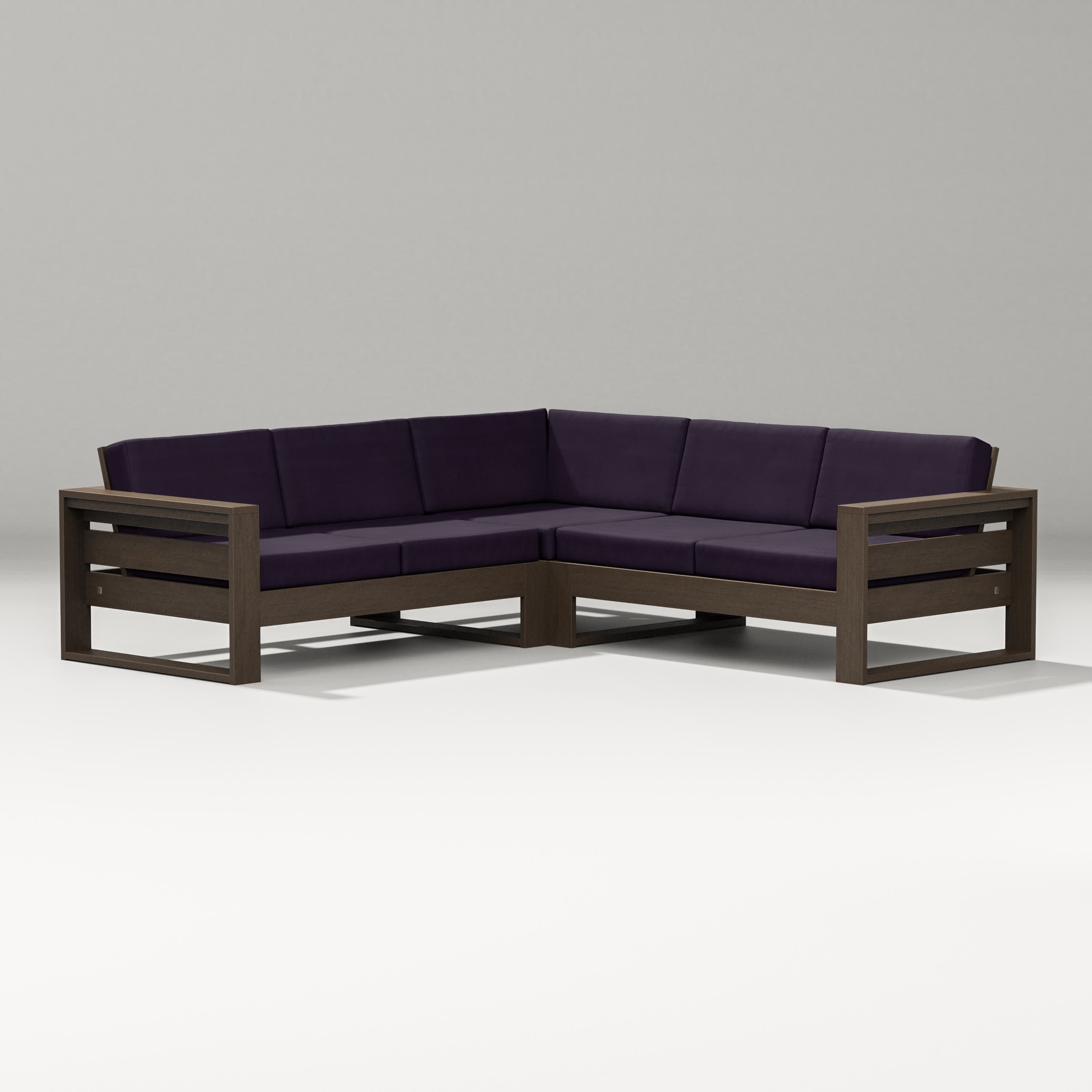 Latitude Corner Sectional in Kona / Navy Linen