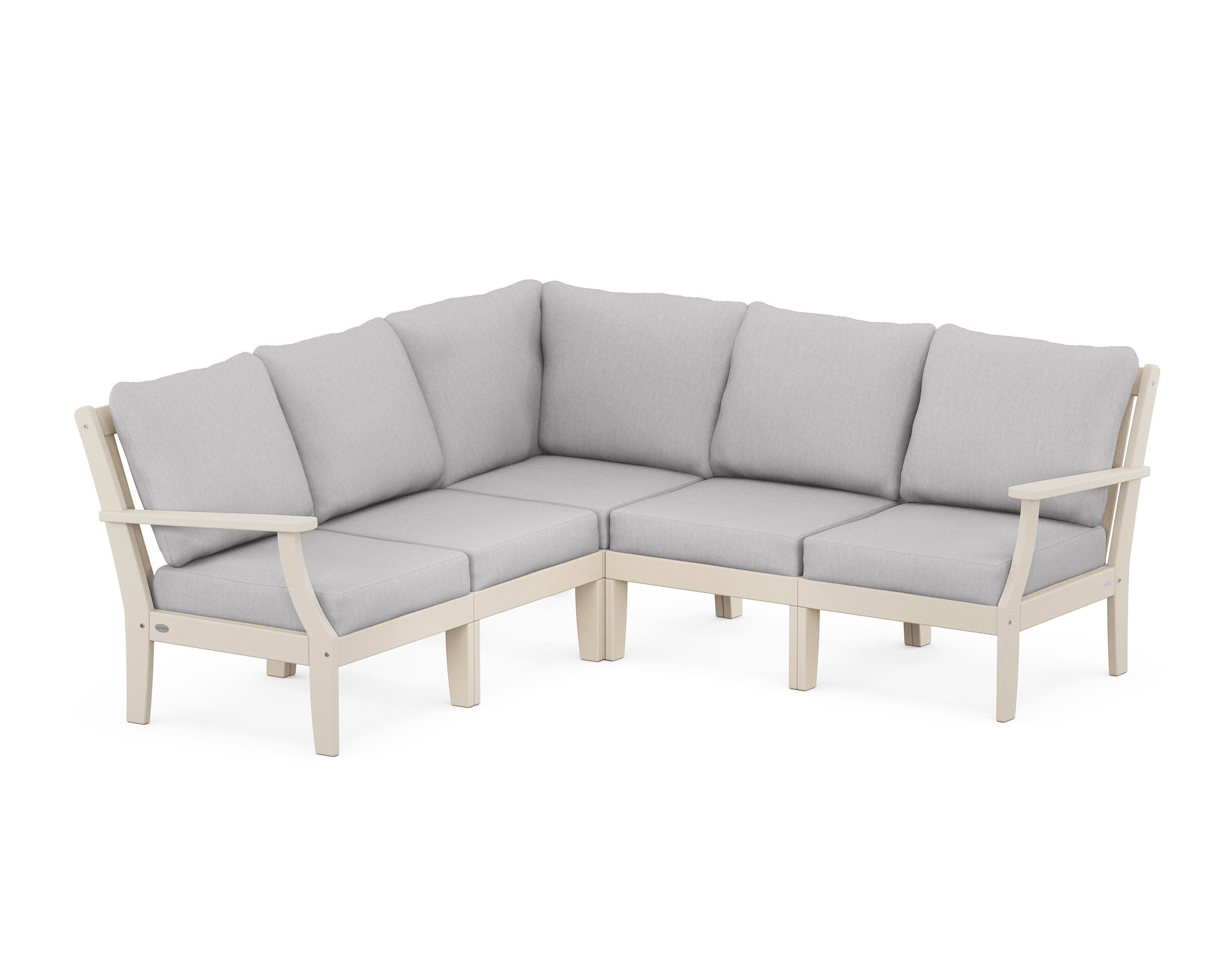 Braxton Modular 5-Piece Deep Seating Set in Sand / Granite