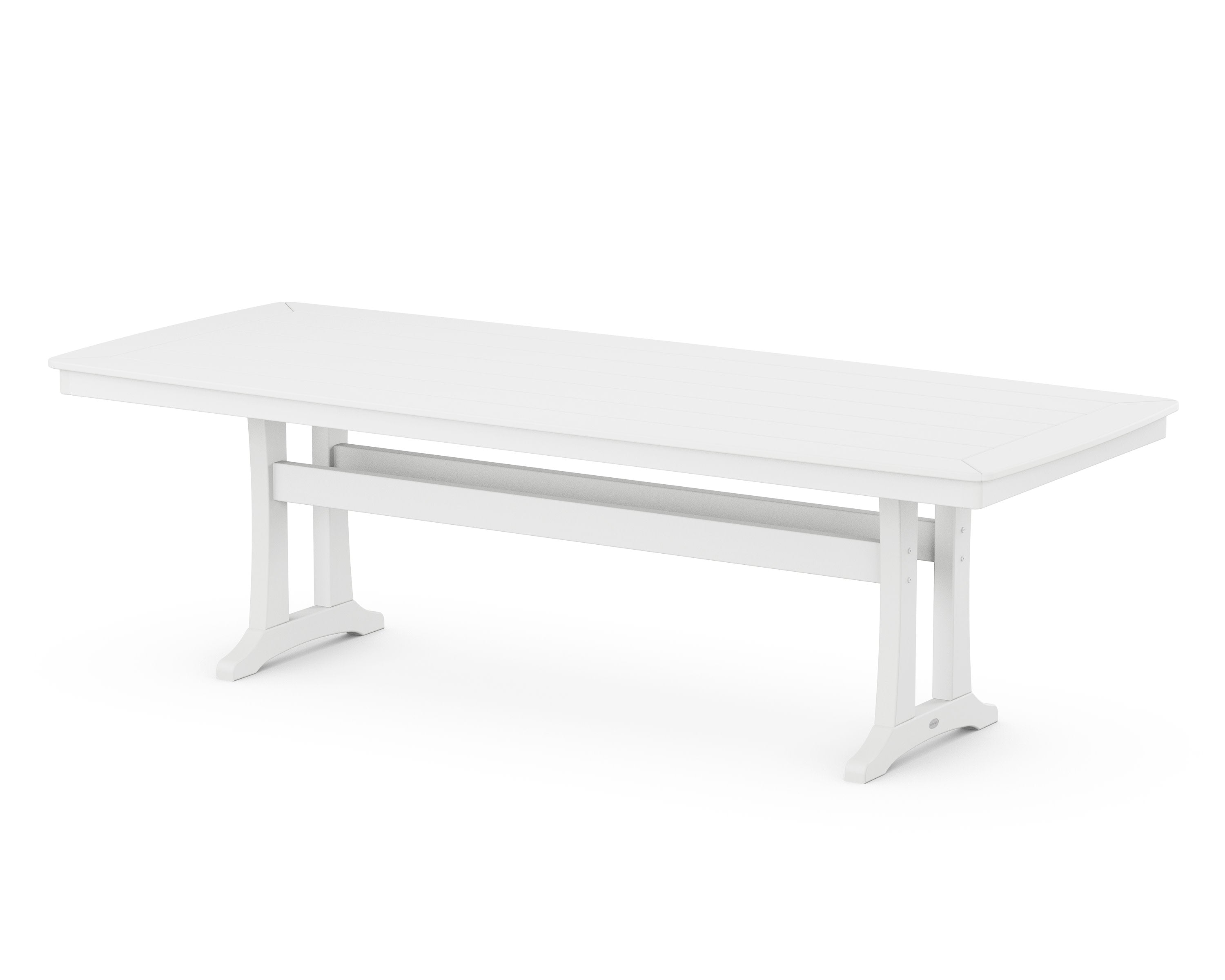 Nautical Trestle 39" x 97" Dining Table in White