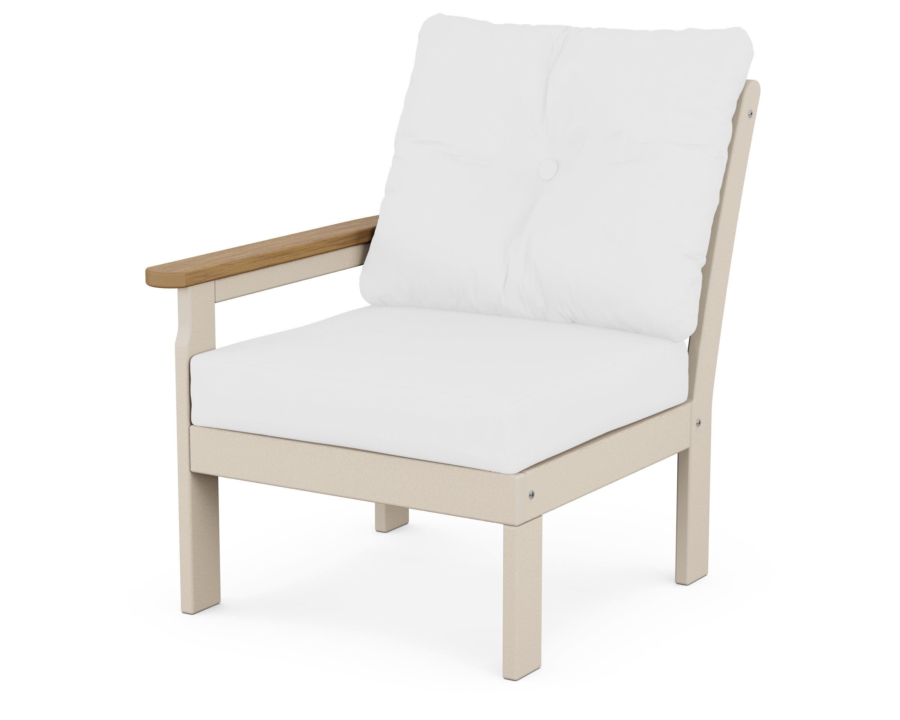 Vineyard Modular Left Arm Chair in Sand / Natural / Natural