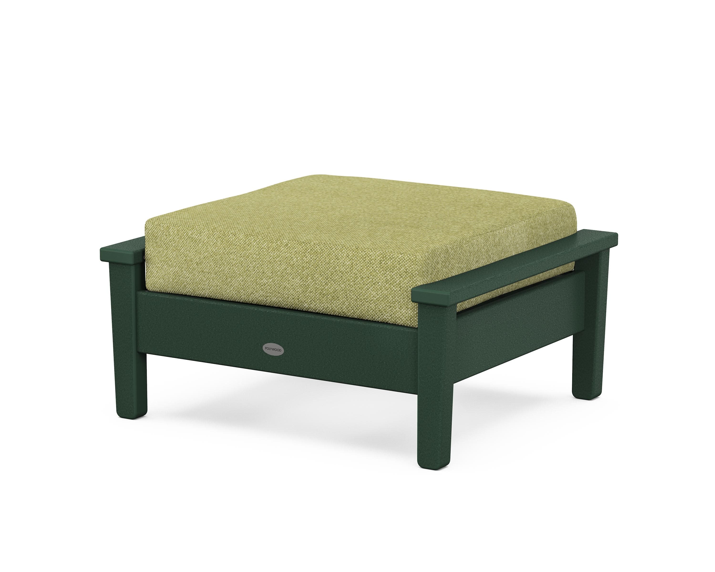 Prescott Deep Seating Ottoman in Green / Chartreuse Boucle