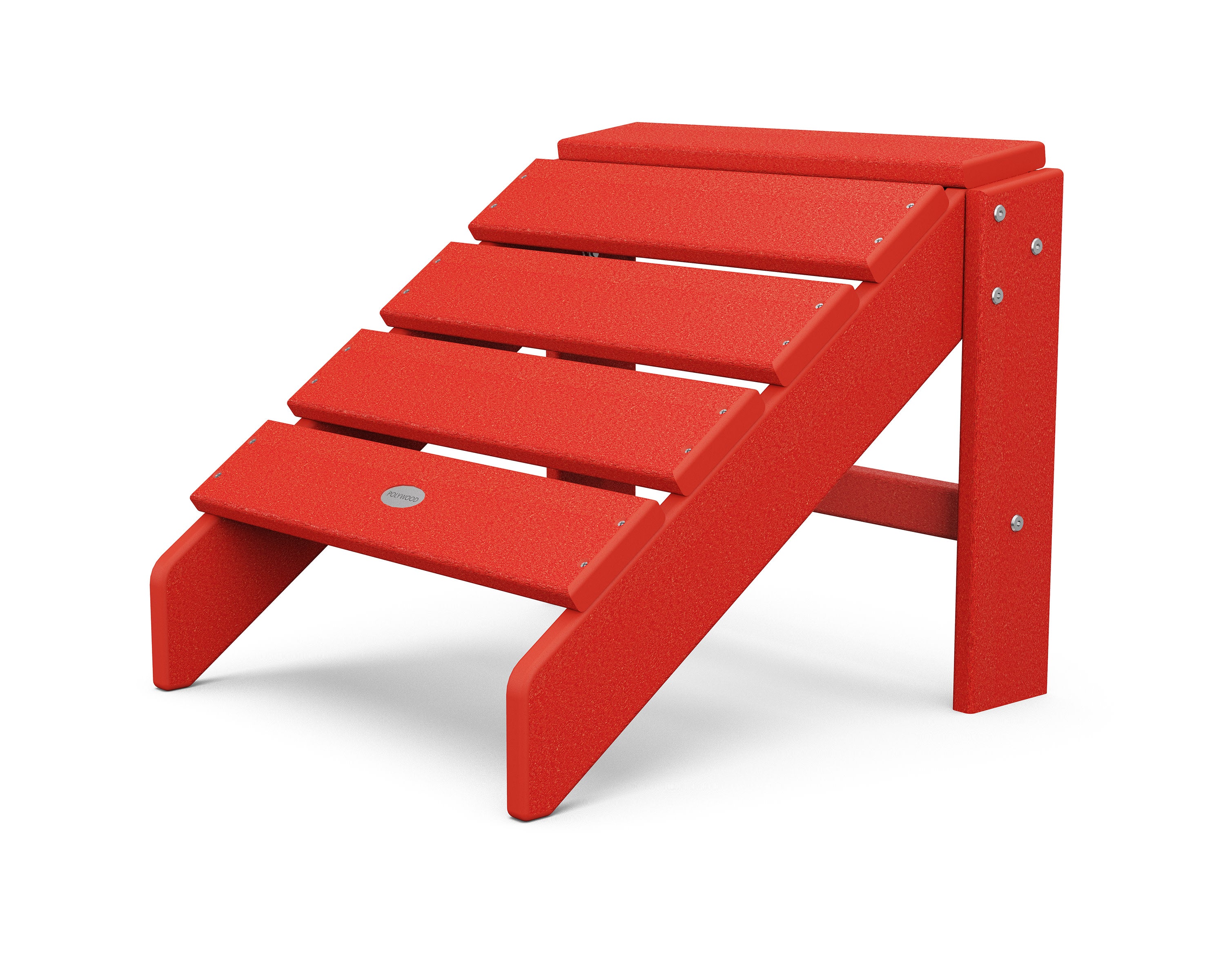 South Beach Ottoman in Sunset Red