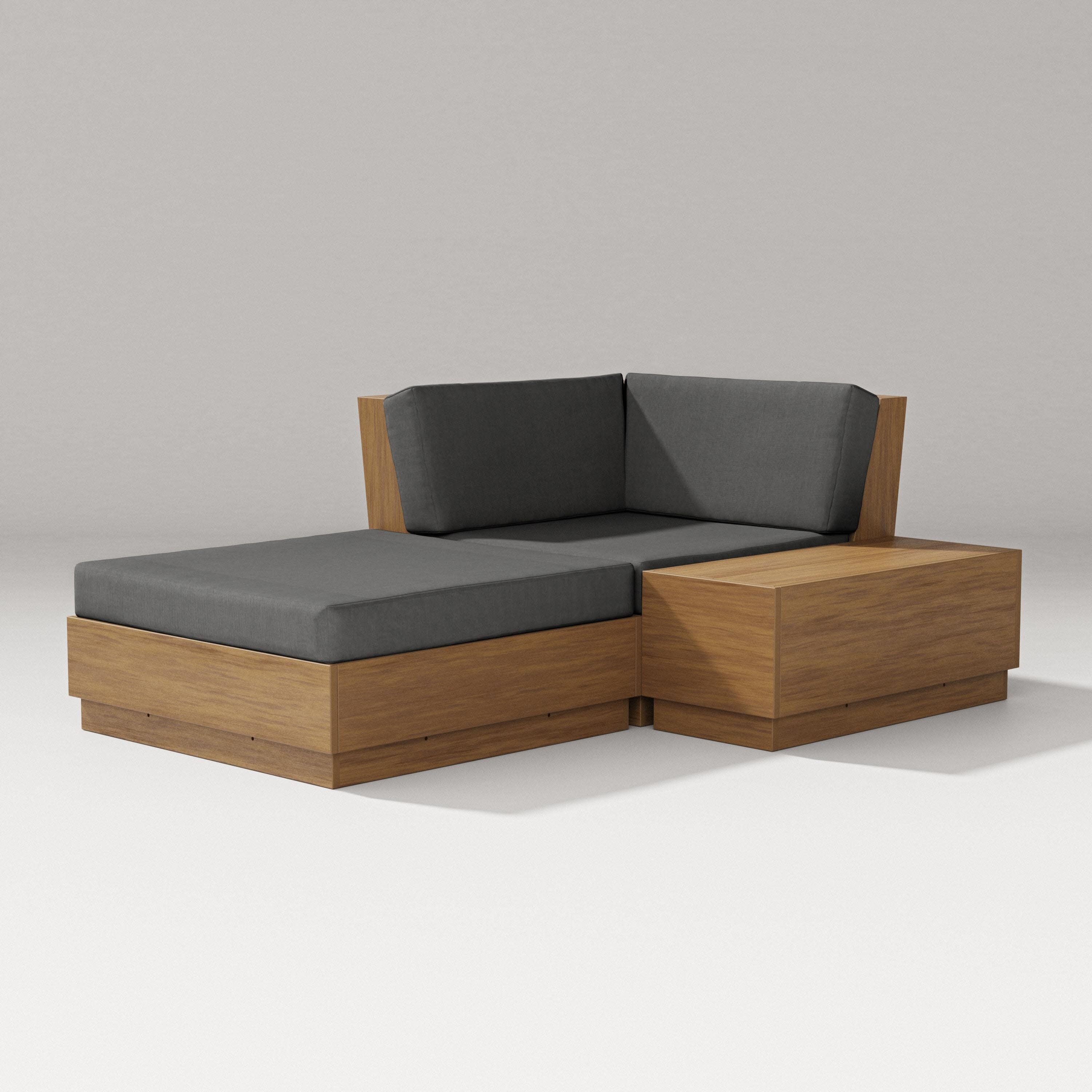 Elevate Corner Chaise in Natural / Spectrum Carbon