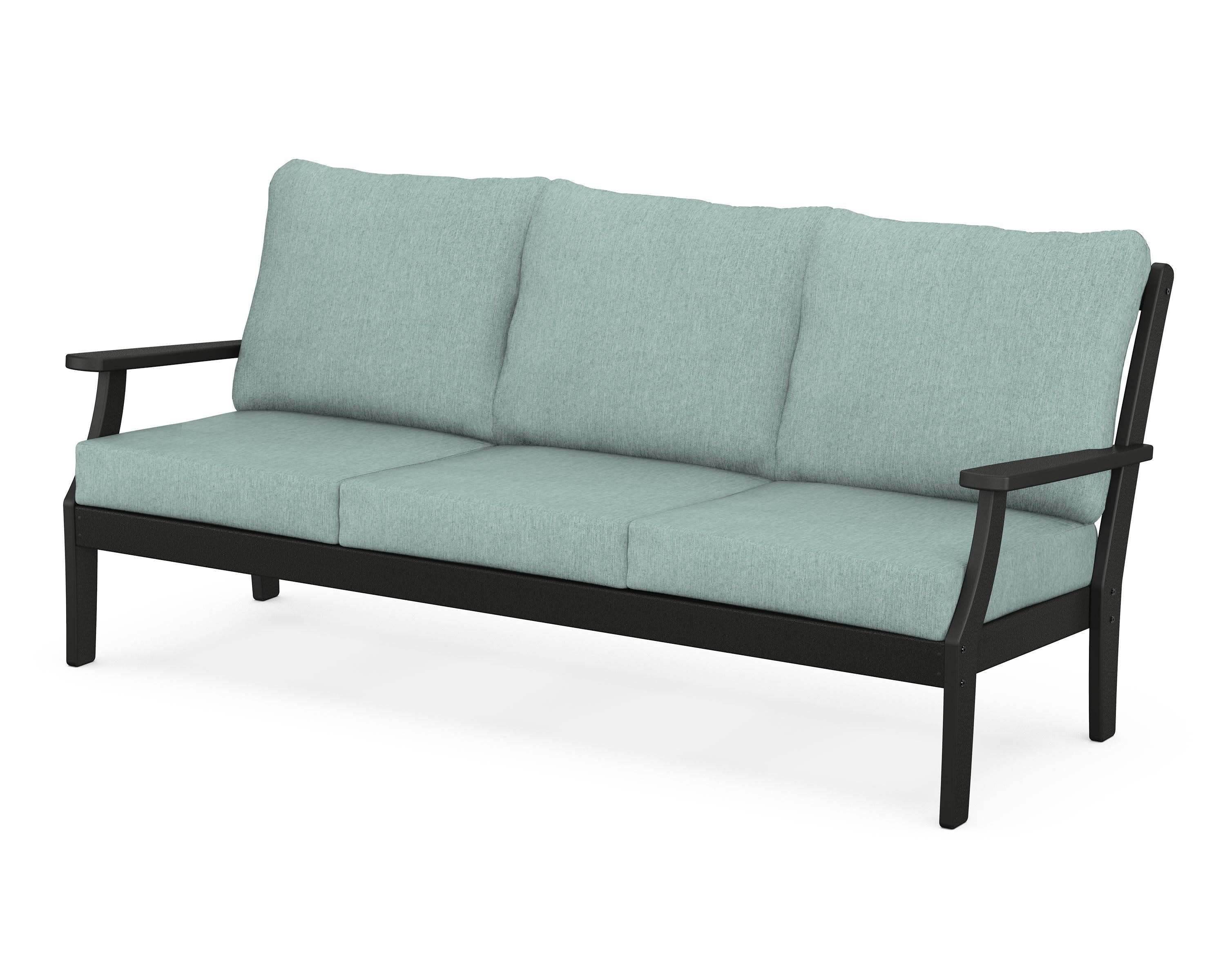 Braxton Deep Seating Sofa in Black / Glacier Spa