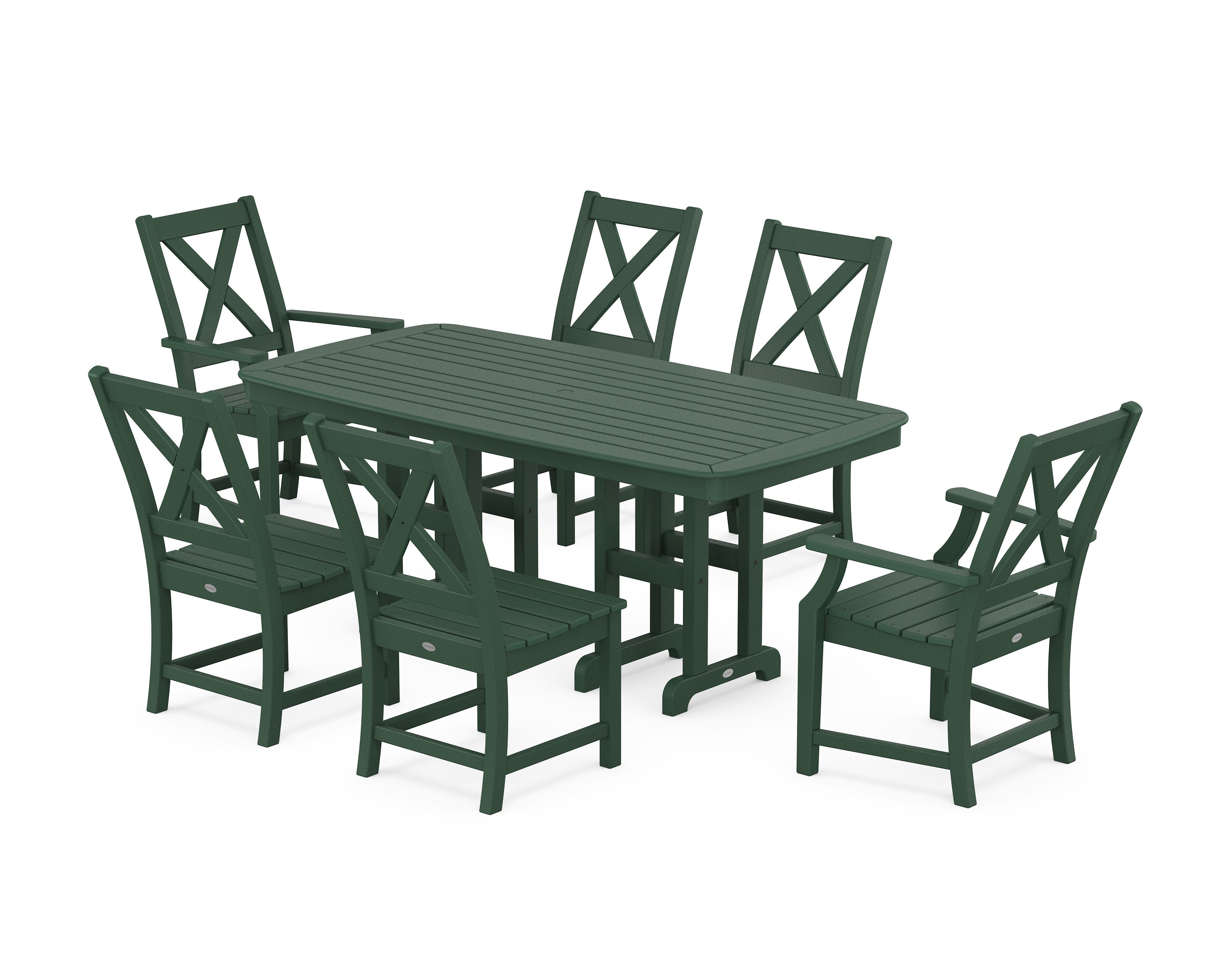 Braxton 7-Piece Dining Set in Green