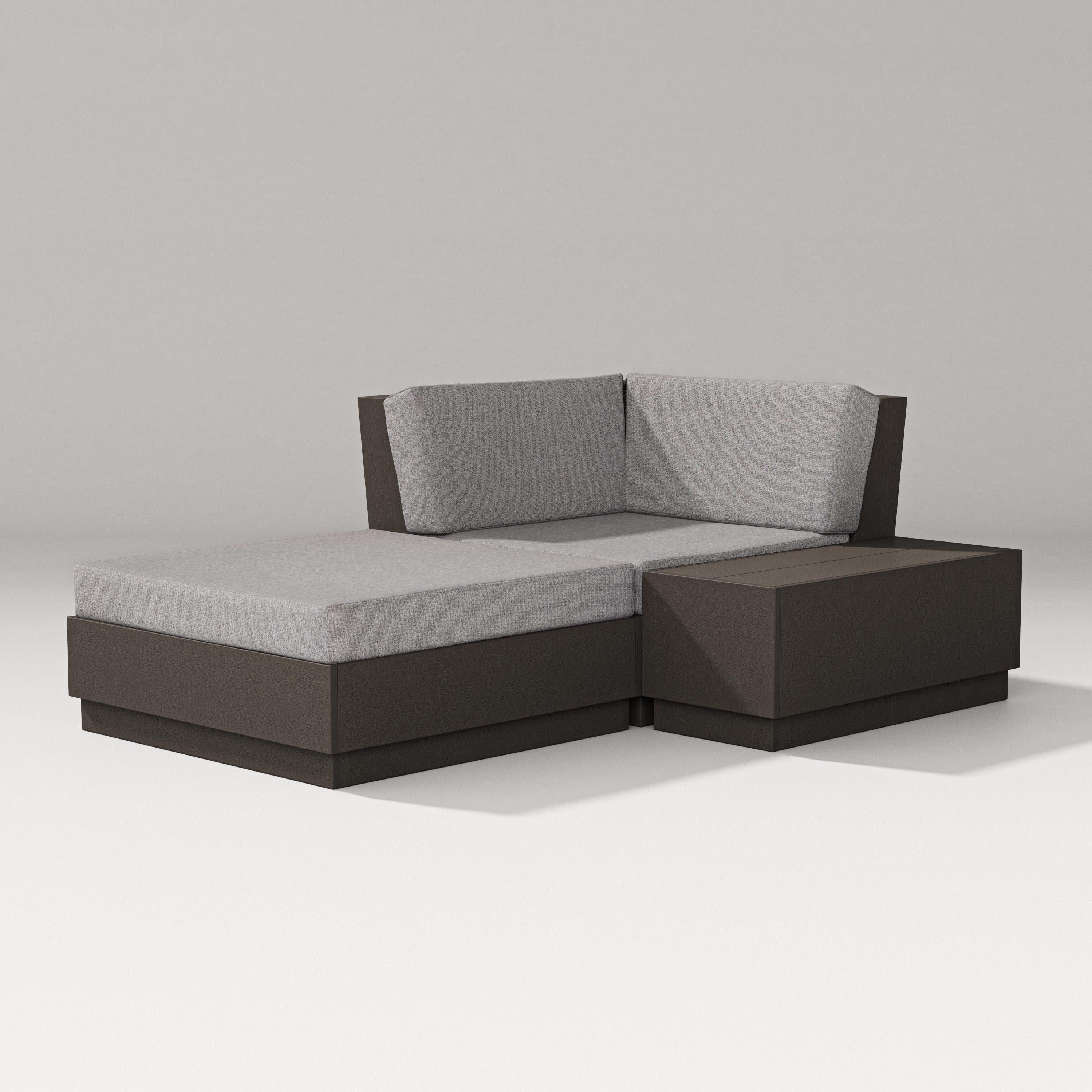 Elevate Corner Chaise in Vintage Coffee / Grey Mist