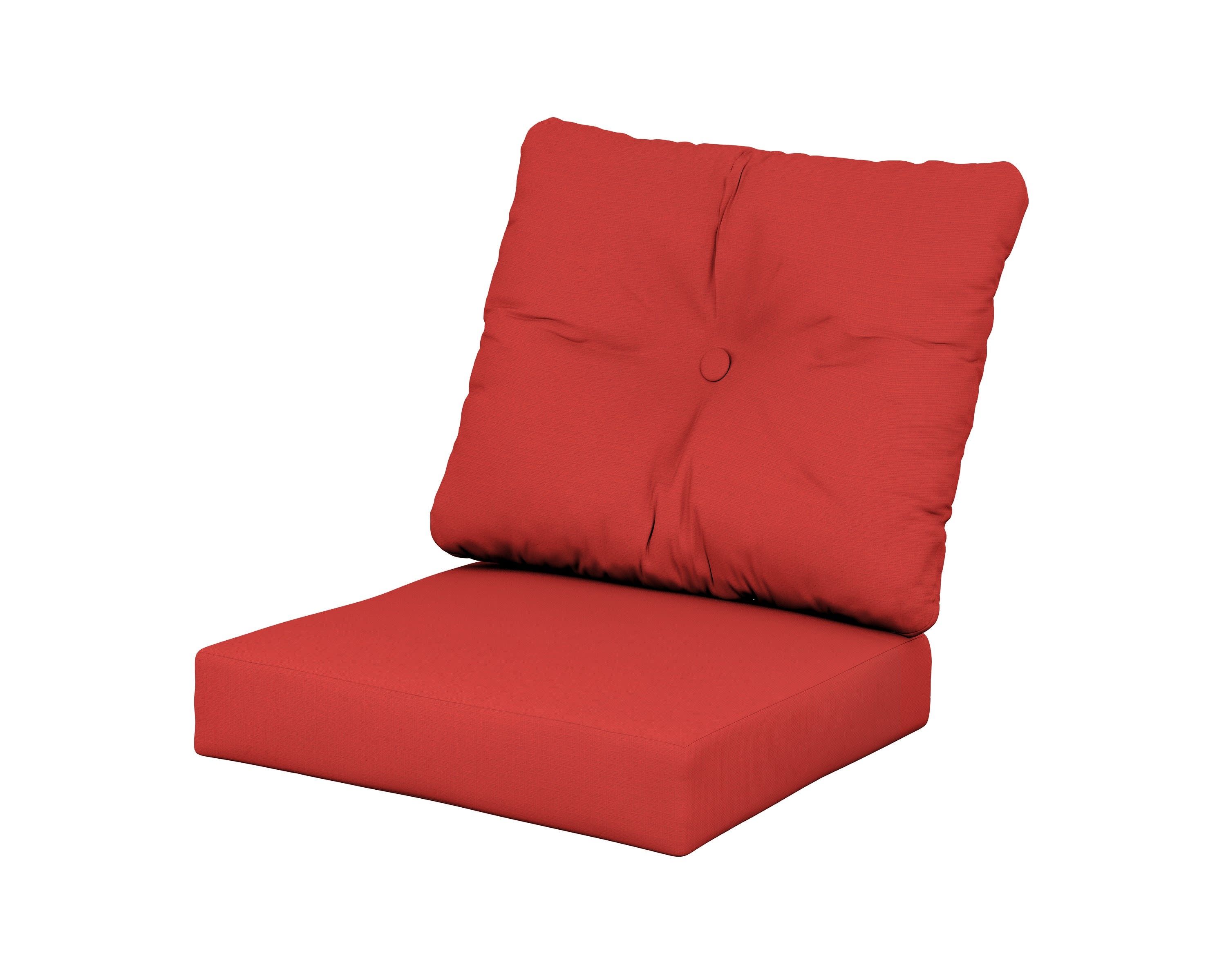 Prescott Seat/Back Cushions in Crimson Linen
