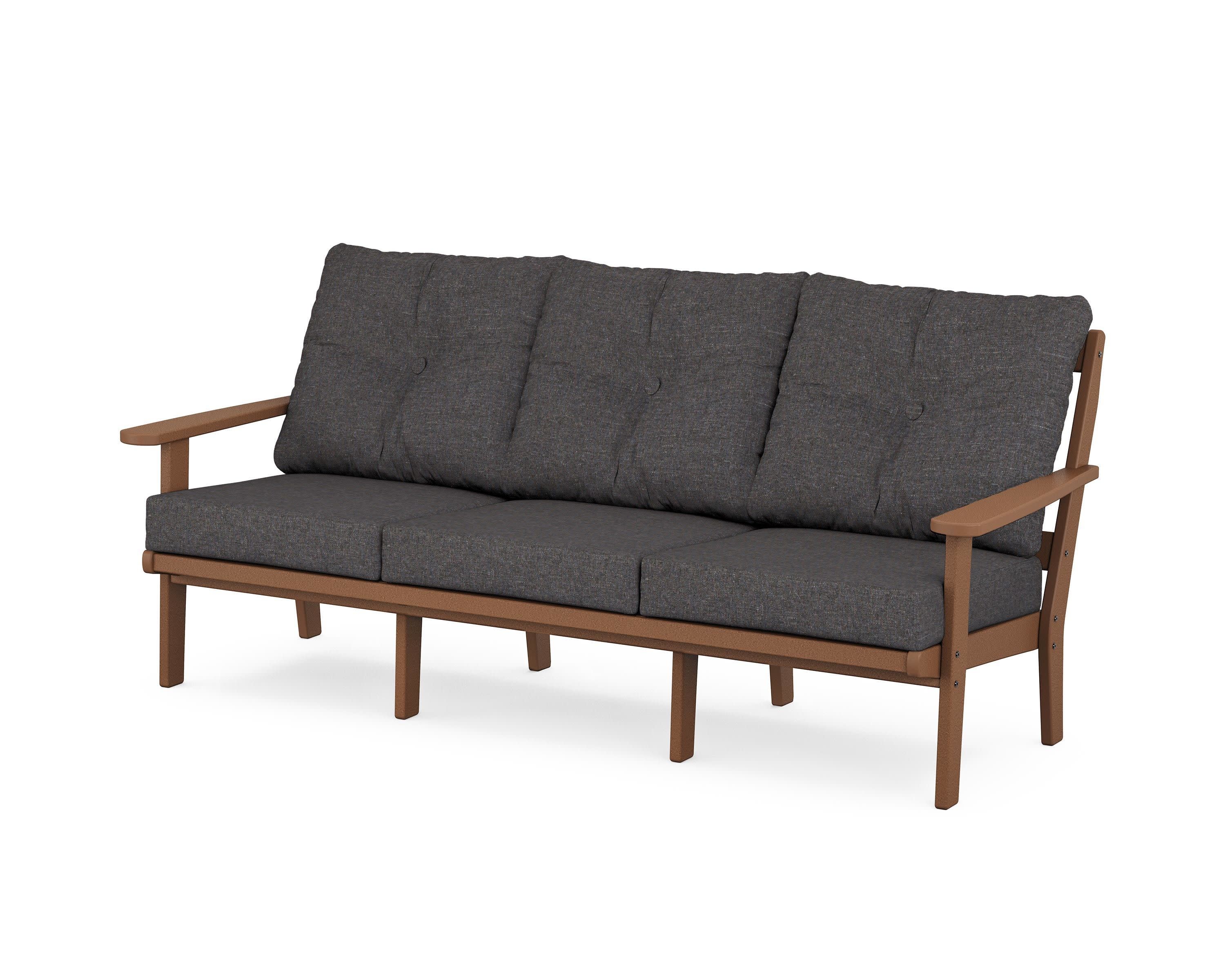 Mission Deep Seating Sofa in Teak / Ash Charcoal